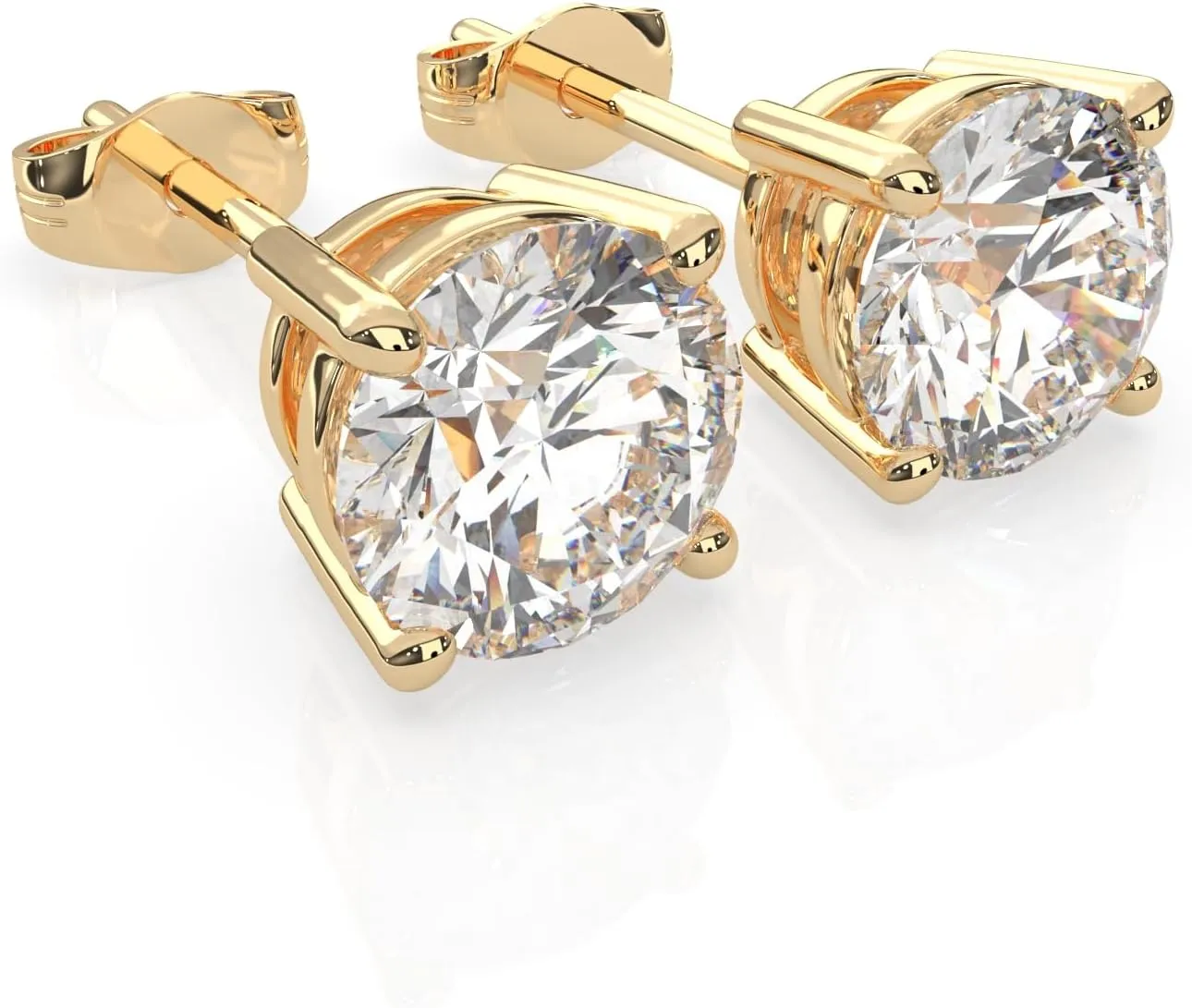 Stud Earrings for Women's in 14k White Gold 1.00 Carat meadow bark retirement abnormal occupy TW Lab Grown Diamond 