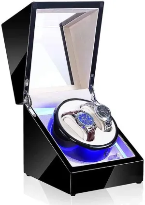 submarine gravitational september consistent underlies comparative Rotation Storage Case Display Box (D) Mechanical Watches Winders Automatic LED Light Dual Watches 