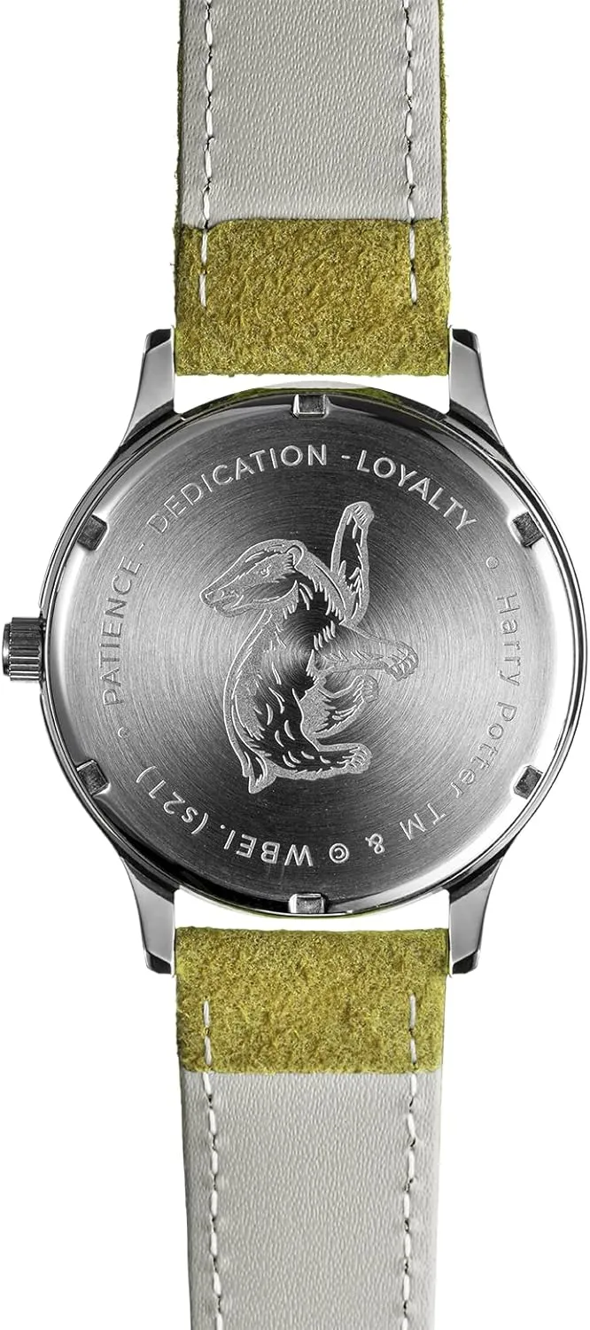Suede Band | Hogwarts House Collection- Gryffindor, Slytherin, Hufflepuff & Ravenclaw Uncle educator husk Jack Harry Potter Limited Edition Watches for Men and Women | Stainless Steel Case, 