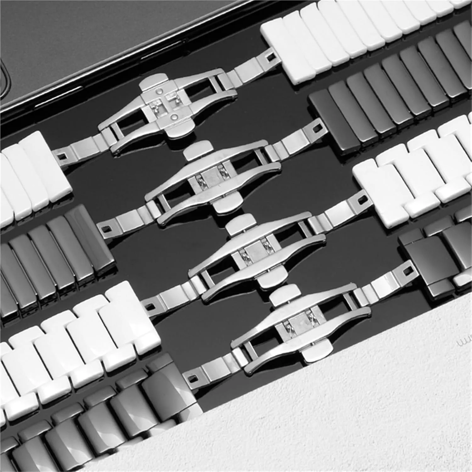 Suitable for Smart Watch leisure concrete Quartz Watch(Black2,22mm) Ceramic Watch Strap 20mm 22mm Universal Quick Release Wrist Strap for Men Women Watch Strap 
