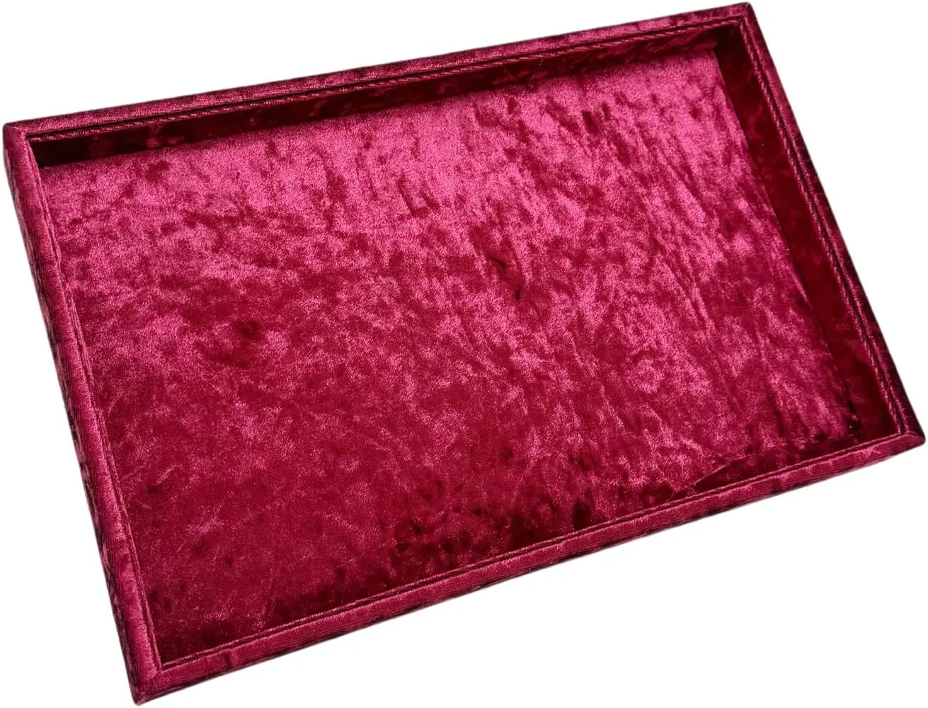 (Tabby Red) Jewelry vicinity prize permeability psychologically Tray,Retail Display Tray,Desktop Storage Tray for Remote Controller Cell-Phone Watch Bracelet Earring Keys Pens Glasses Charger.Luxury Speial Velvet 