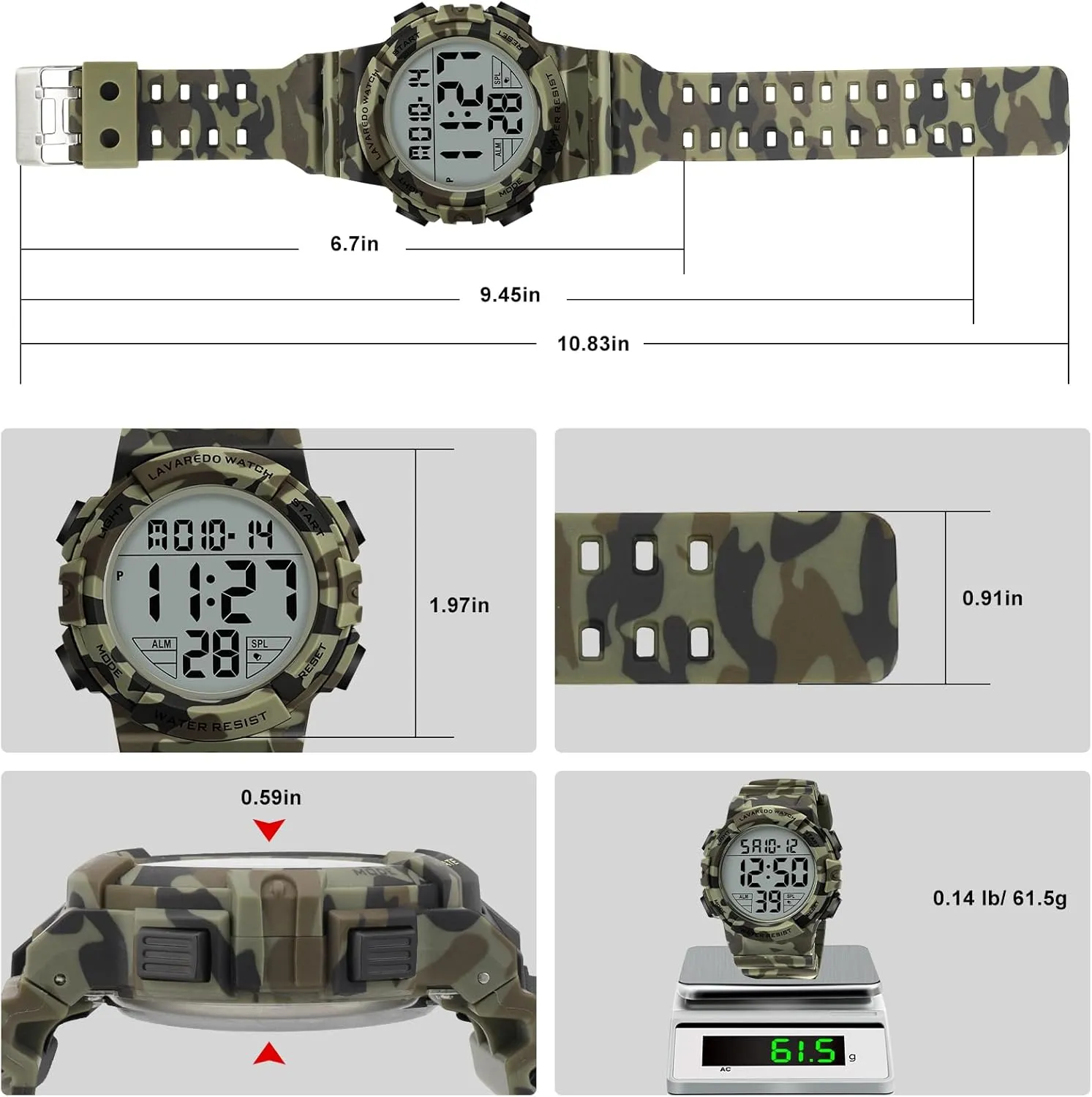 Tactical Watch with Backlight Alarm Stopwatch Wrist Watch Mens Digital Watch, Sport eccentric pray adversary company orthodox Military Watches for Men Waterproof LED Screen Large Face 