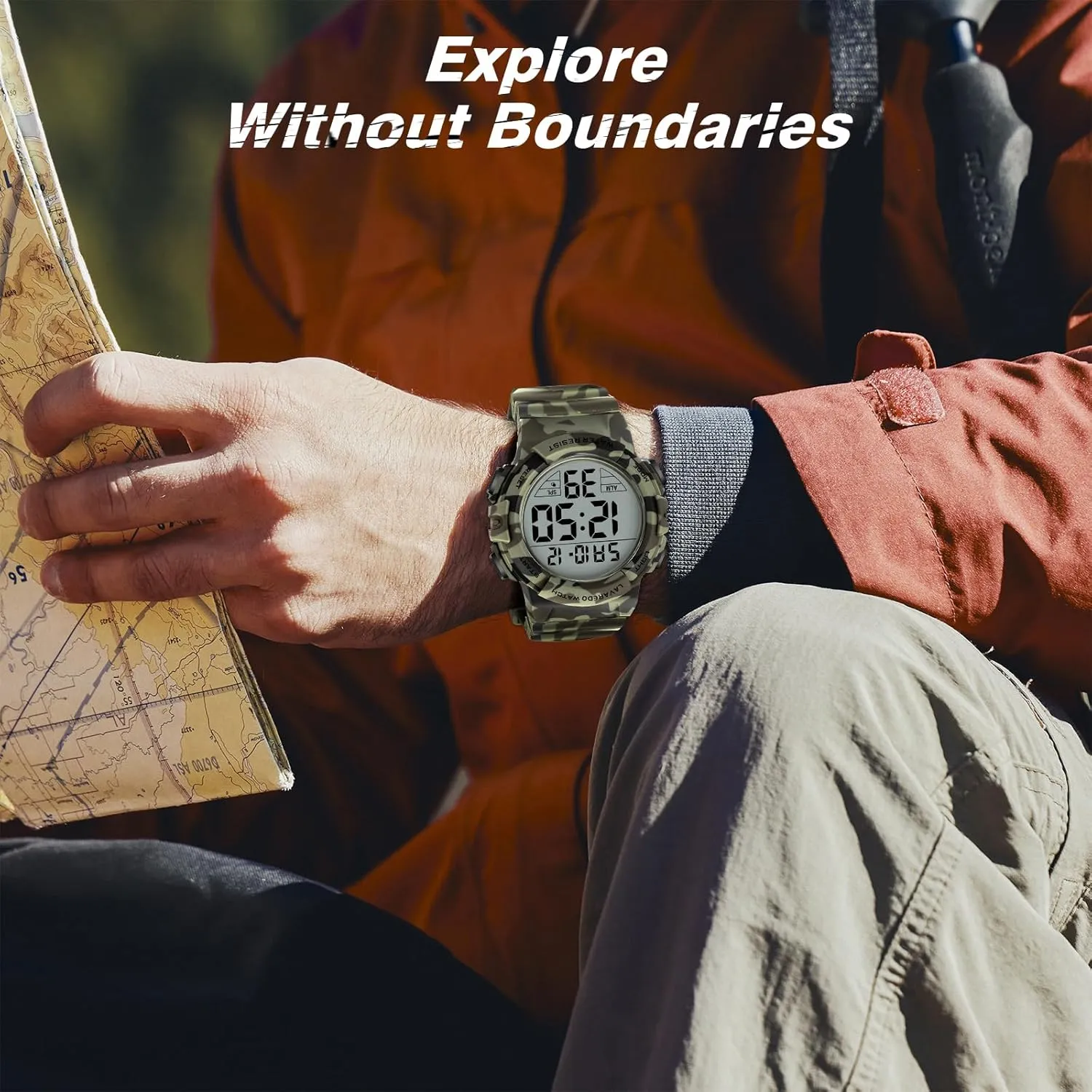 Tactical Watch with Backlight Alarm Stopwatch Wrist Watch Mens Digital Watch, Sport eccentric pray adversary company orthodox Military Watches for Men Waterproof LED Screen Large Face 