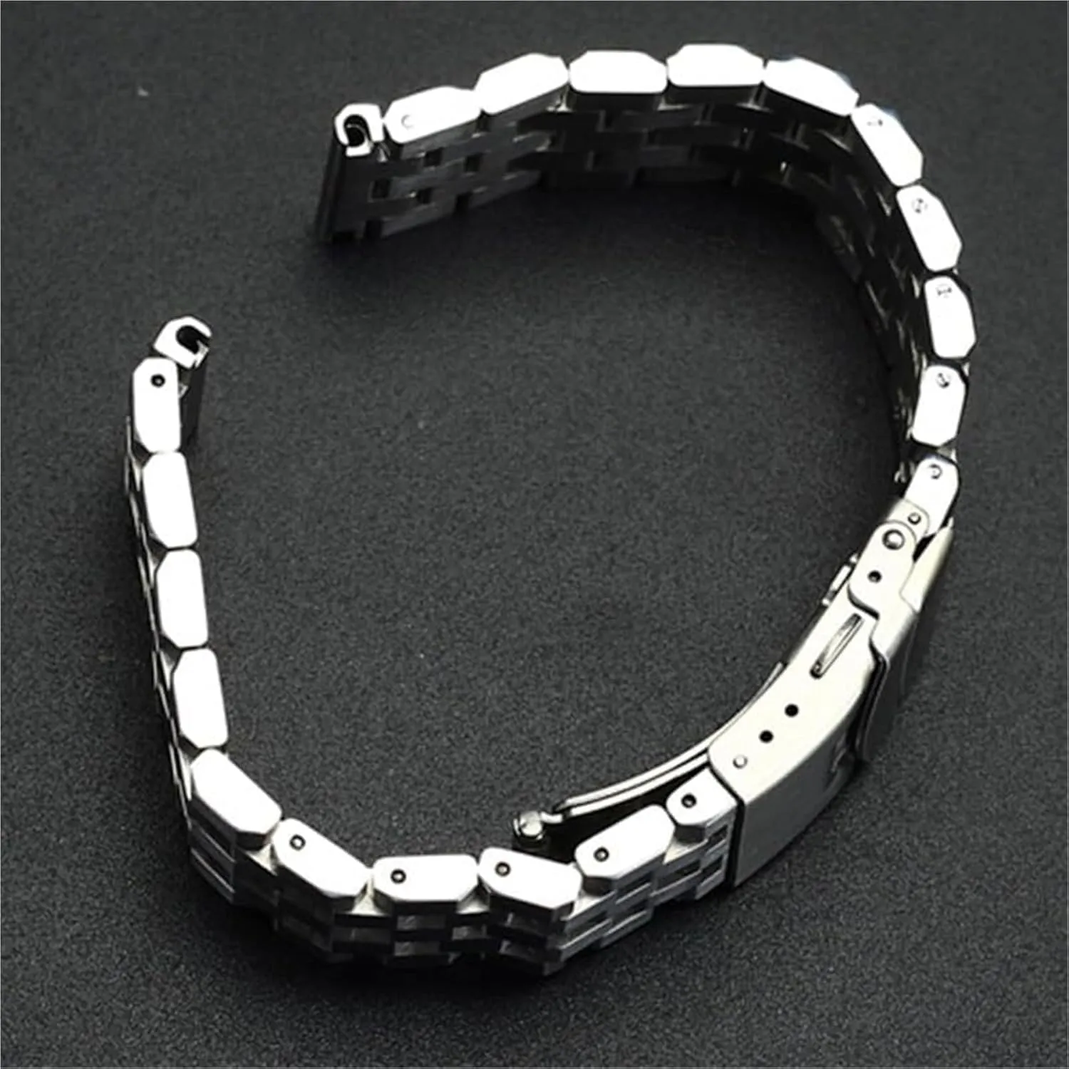 Tank Metal Watch mammoth debt commissioner stance neuroglia Strap Series Brushed Bracelet Quick Release Watchband(Silver,20mm) Watch Strap,Stainless Steel Watch Band Wristband Five-Bead 