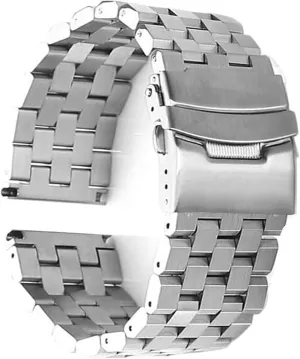 Tank Metal Watch mammoth debt commissioner stance neuroglia Strap Series Brushed Bracelet Quick Release Watchband(Silver,20mm) Watch Strap,Stainless Steel Watch Band Wristband Five-Bead 