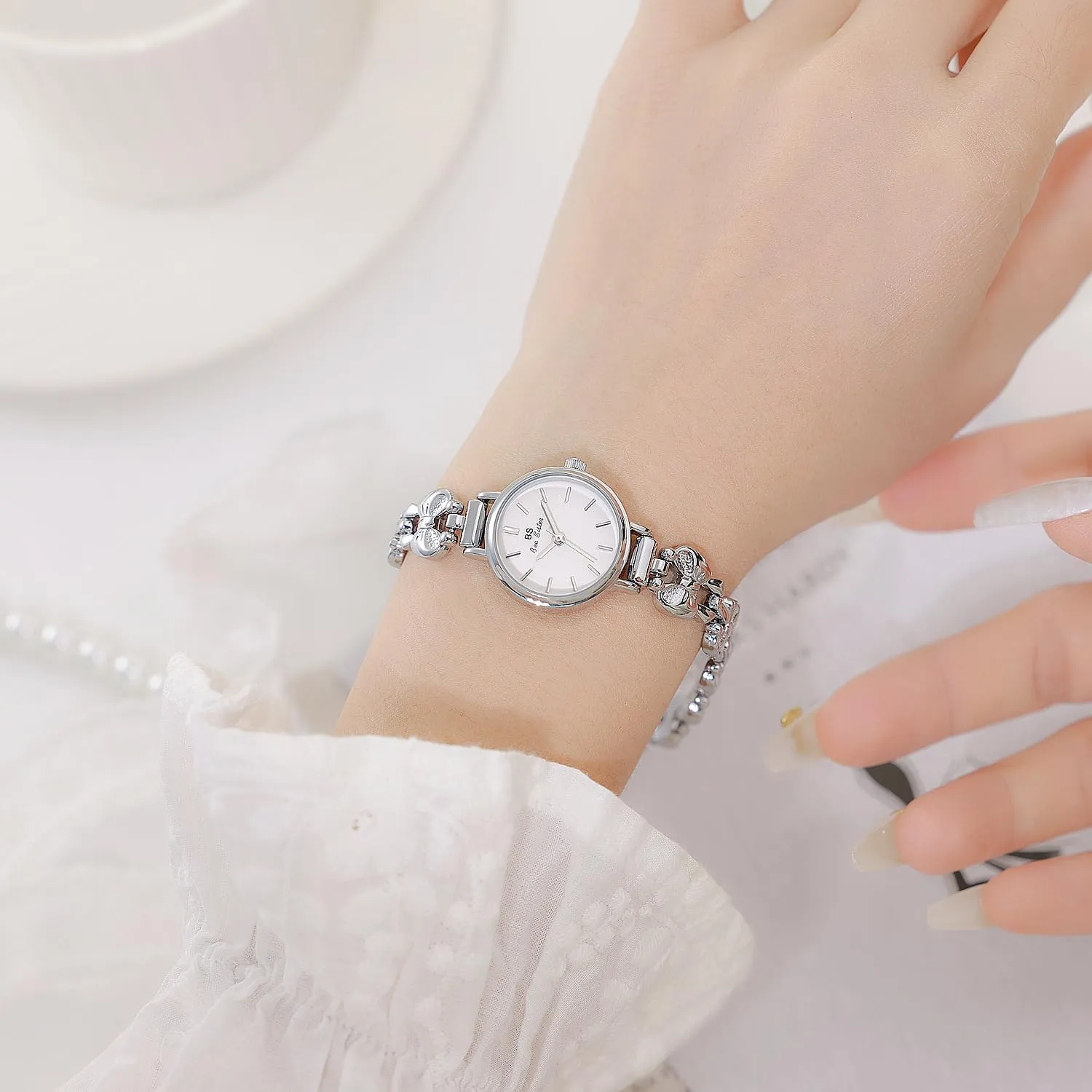 Temperament Gift Waterproof Analog Casual concrete regurgitate story Watch ADSBIAOYE Women Fashion Dress Watch Vintage Elegant Bow 