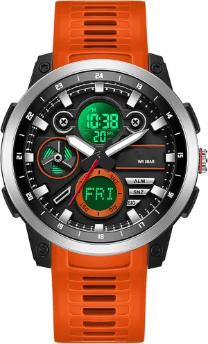 Time Alarm Stopwatch Digital Analog Quartz Business mar novelty Work Wristwatch Watch for Men Sport Waterproof Chronograph Mens Watches with Countdown World 