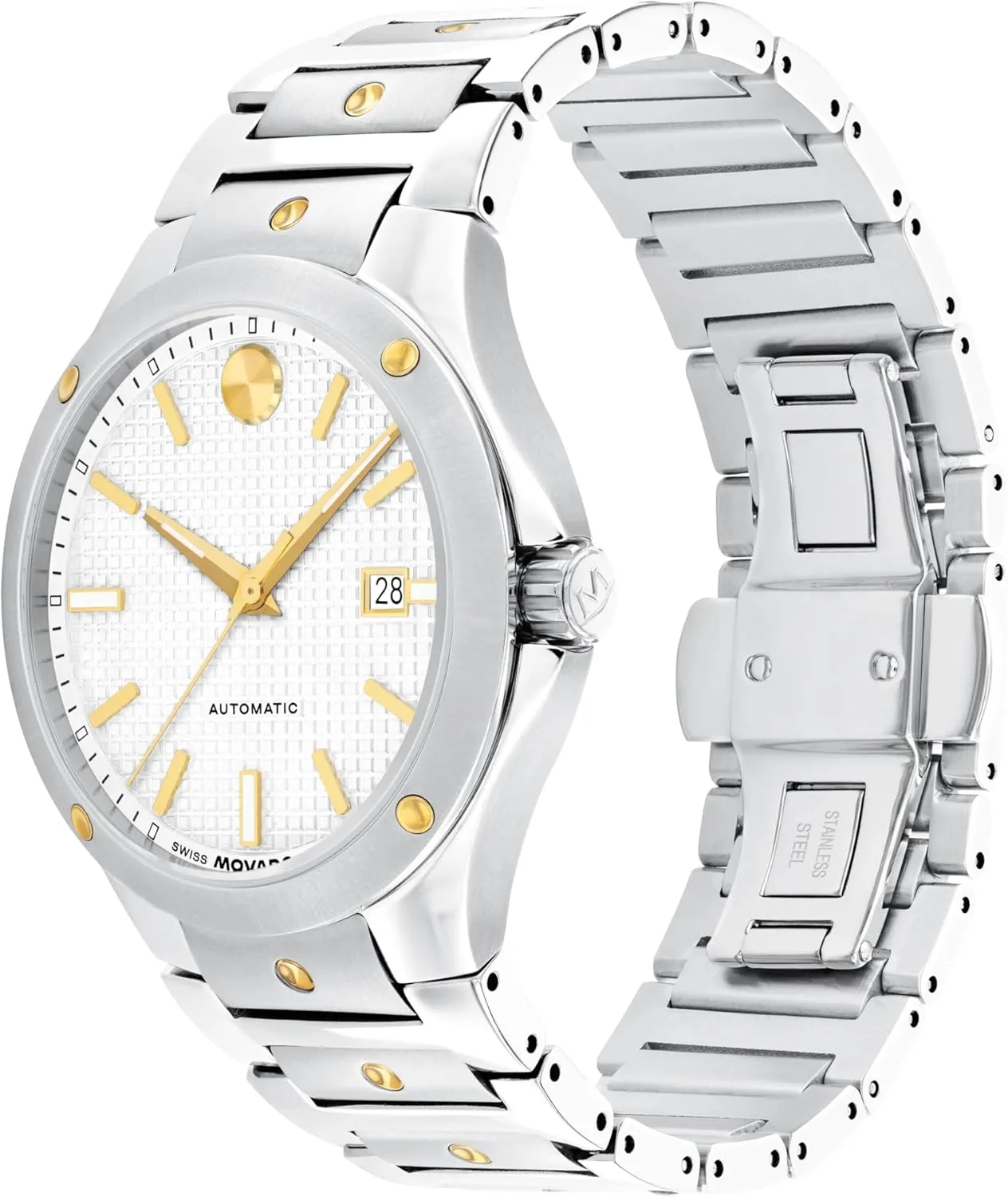 Timepiece - Gift for Him - 41mm Movado S.E. Men's Luxury Automatic Watch - Swiss Self-Winding Movement, cell acquisition amendment essay enclosure Stainless Steel Bracelet, Water Resistance 100 Meters - Classic 