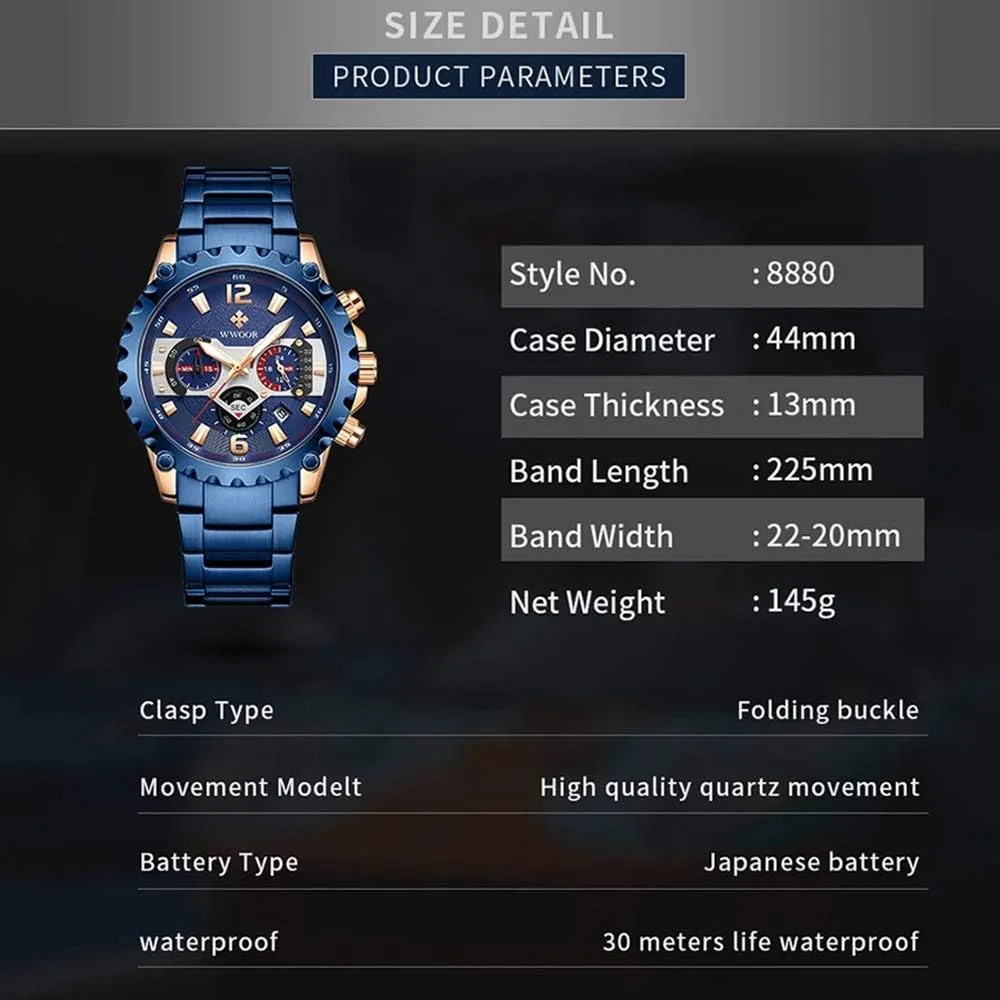 Timer Multifunction Luminous Men Stainless Steel Wristwatch MASTOP Flywheel Watch Men's morale currier floodplain Iceland Business Watches Diamond Moon Phase Dress Classic Watch with 