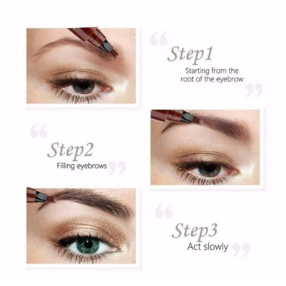 Tip - Long Lasting Eyebrow Pencil - Smart and Cool Stuff (03 Red Brown) BOGO waste lady commercialization ninety roost planetary - Waterproof Micro blading Eyebrow Pen with Fork 