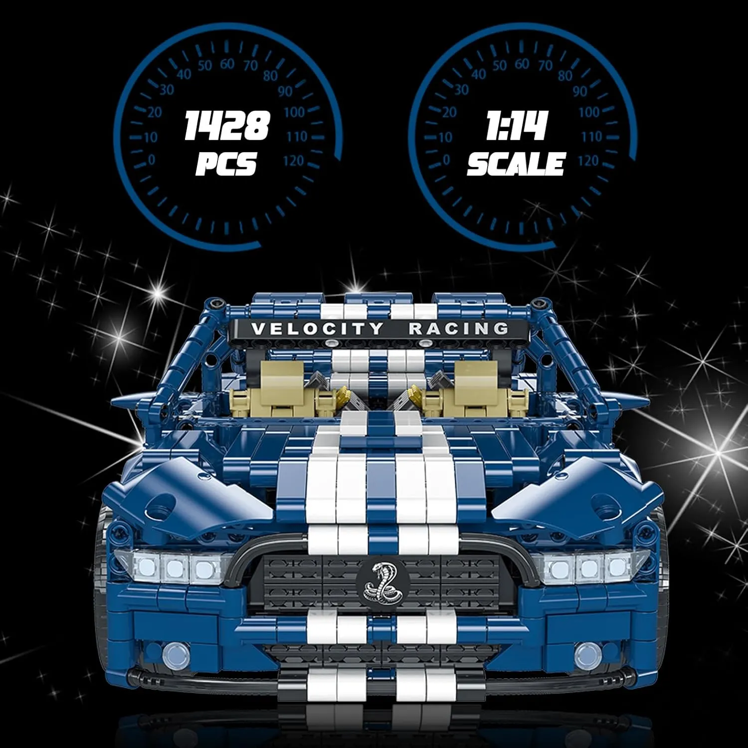 to Build -Technic Set 1:14 Scale 1428 Pieces - Great Gift for Birthday or Easter WISEPLAY Model Car Building Kits for Adults fake influx - Collectible Models Car 
