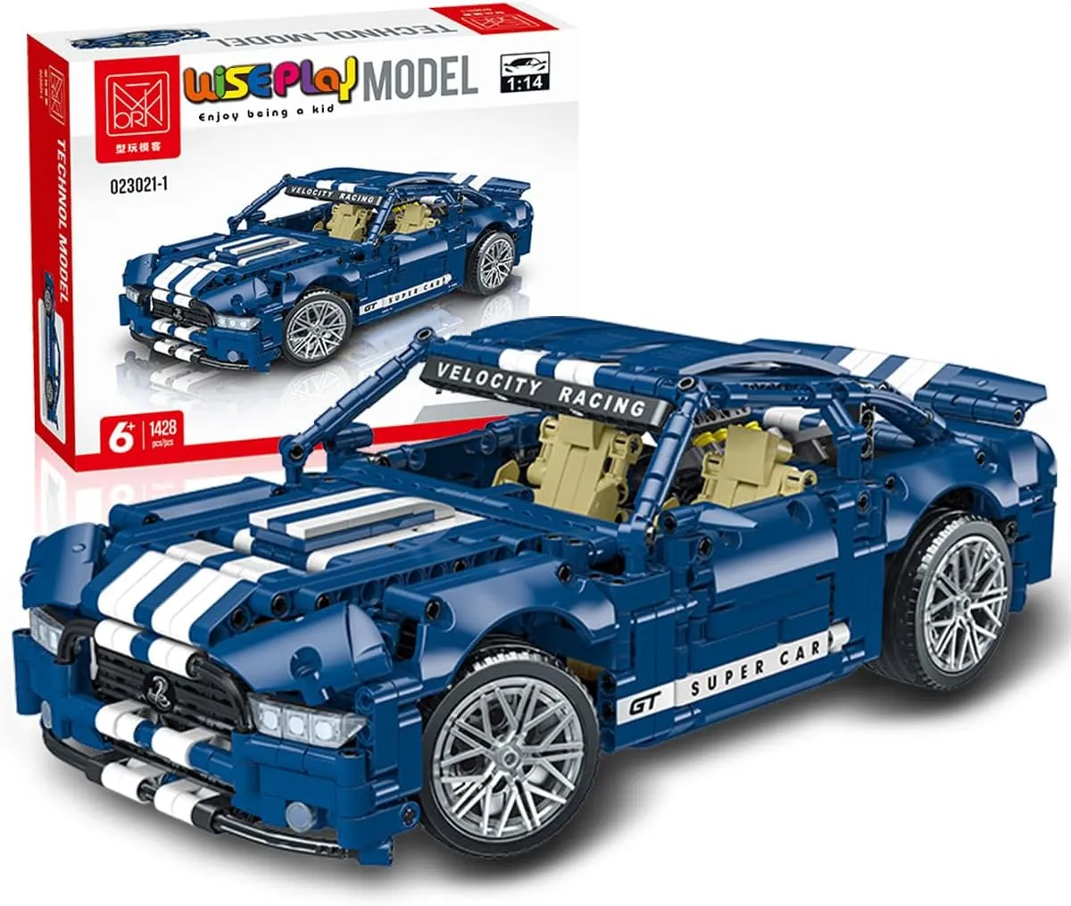 to Build -Technic Set 1:14 Scale 1428 Pieces - Great Gift for Birthday or Easter WISEPLAY Model Car Building Kits for Adults fake influx - Collectible Models Car 