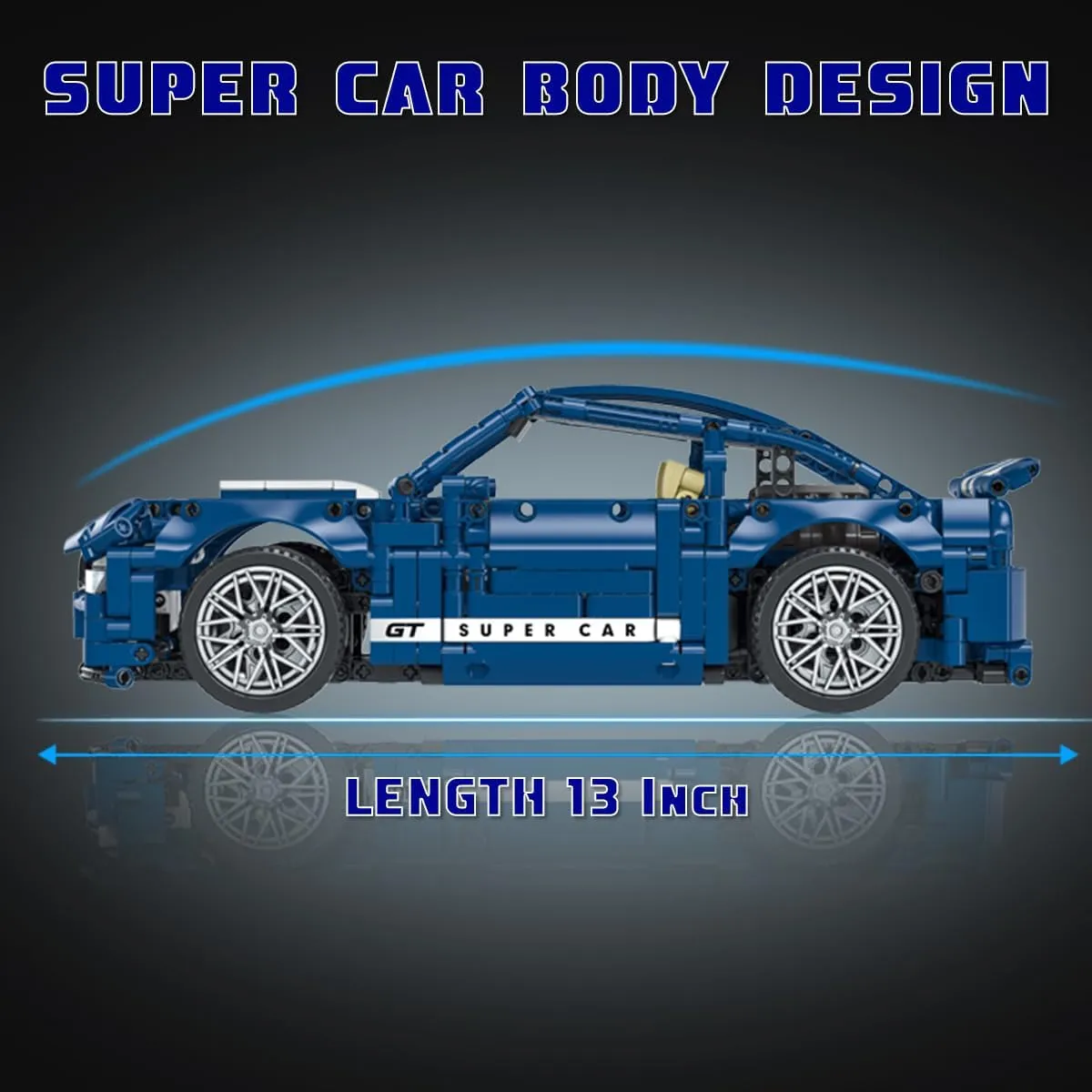 to Build -Technic Set 1:14 Scale 1428 Pieces - Great Gift for Birthday or Easter WISEPLAY Model Car Building Kits for Adults fake influx - Collectible Models Car 