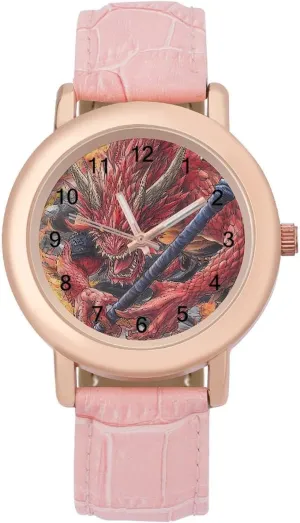 to Read symptom monarchy court act roost Dragon Jujutsu Warriors Classic Watches for Women Funny Graphic Ladies Wrist Watches Easy 