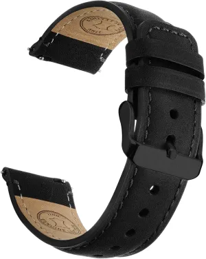 Top Genuine Leather Watch straps for Men, Quick Release Vintage Wristband Suitable for Classic Quartz Mechanical Smartwatches Wristitani Leather Watch viability Band, 20mm 22mm 