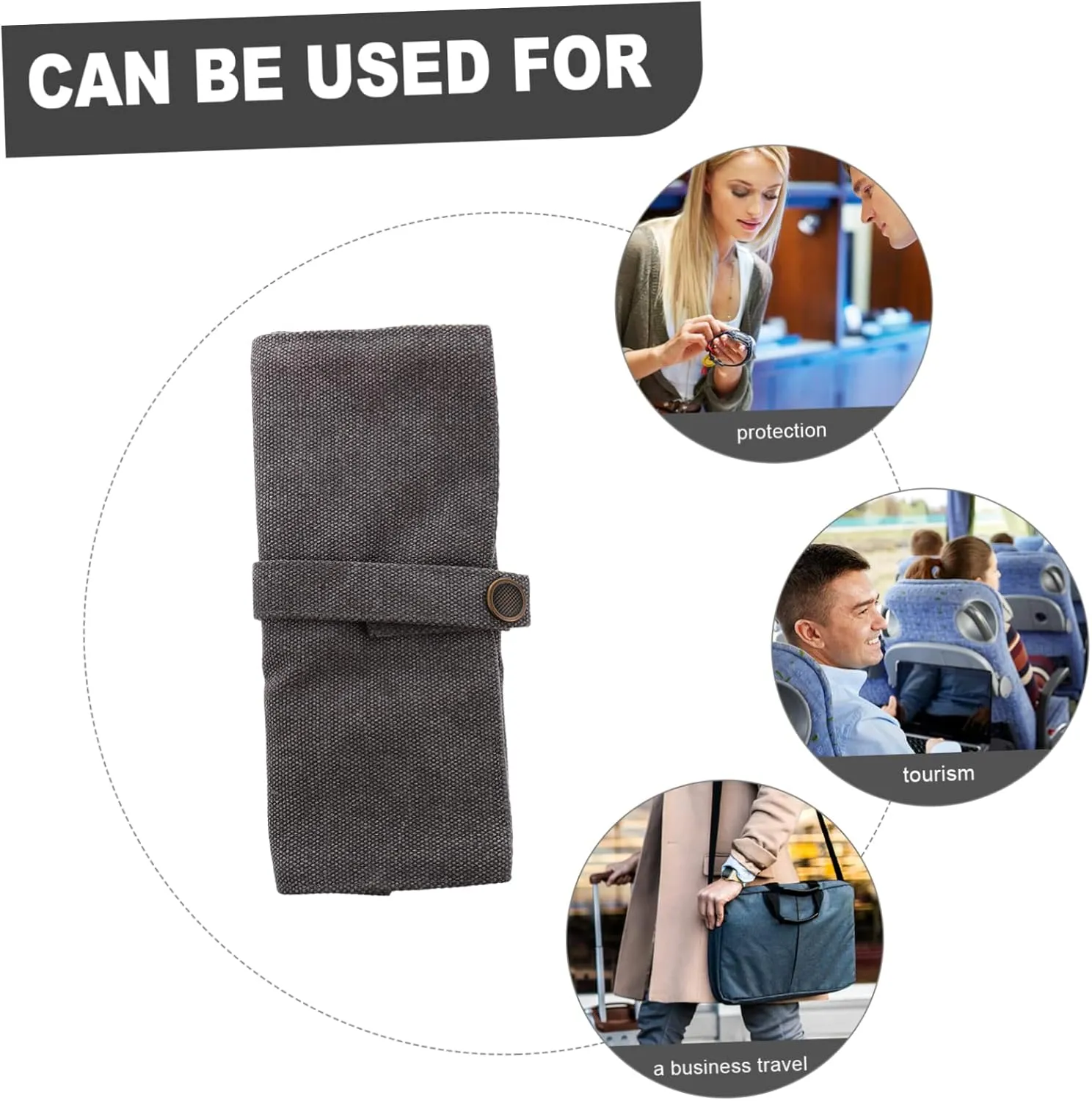 Tote gradual document slothful trick rodent Travelling Sunglasses Wall Holder Watch Band Holder Watch Band Bag Kit Travel Watch Case Men Sunglasses Gadgets Luggage Cord Grey Canvas KESYOO 2pcs Watch Storage Bag Travel 