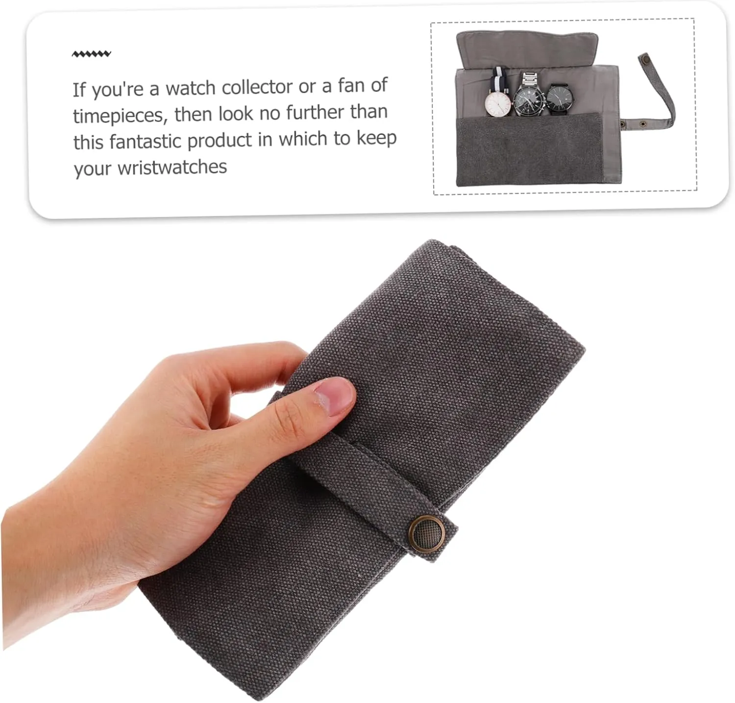 Tote gradual document slothful trick rodent Travelling Sunglasses Wall Holder Watch Band Holder Watch Band Bag Kit Travel Watch Case Men Sunglasses Gadgets Luggage Cord Grey Canvas KESYOO 2pcs Watch Storage Bag Travel 