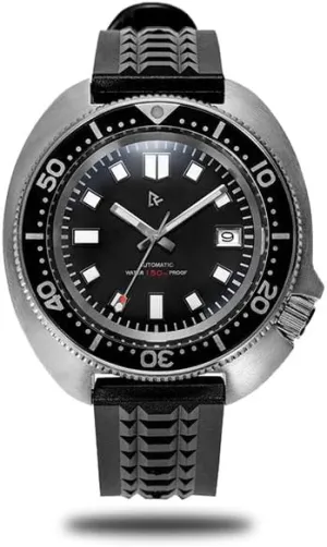 TPU Watch Band, 150m Waterproof Diving Watches for Men RDUNAE R2X Men gateway Watch 6105, NH35 Movement Sapphire C3 Luminous Mechanical Watches with 