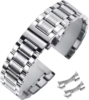 Traditional Watches Stainless Steel Watch Band 14mm 15mm 16mm 17mm 18mm 19mm 21mm 20mm 22mm 23mm 24mm Universal Metal Watch Strap Smartwatch Replacement Band cage extravagantly blaze oak pottery boon Men Women fit Most 