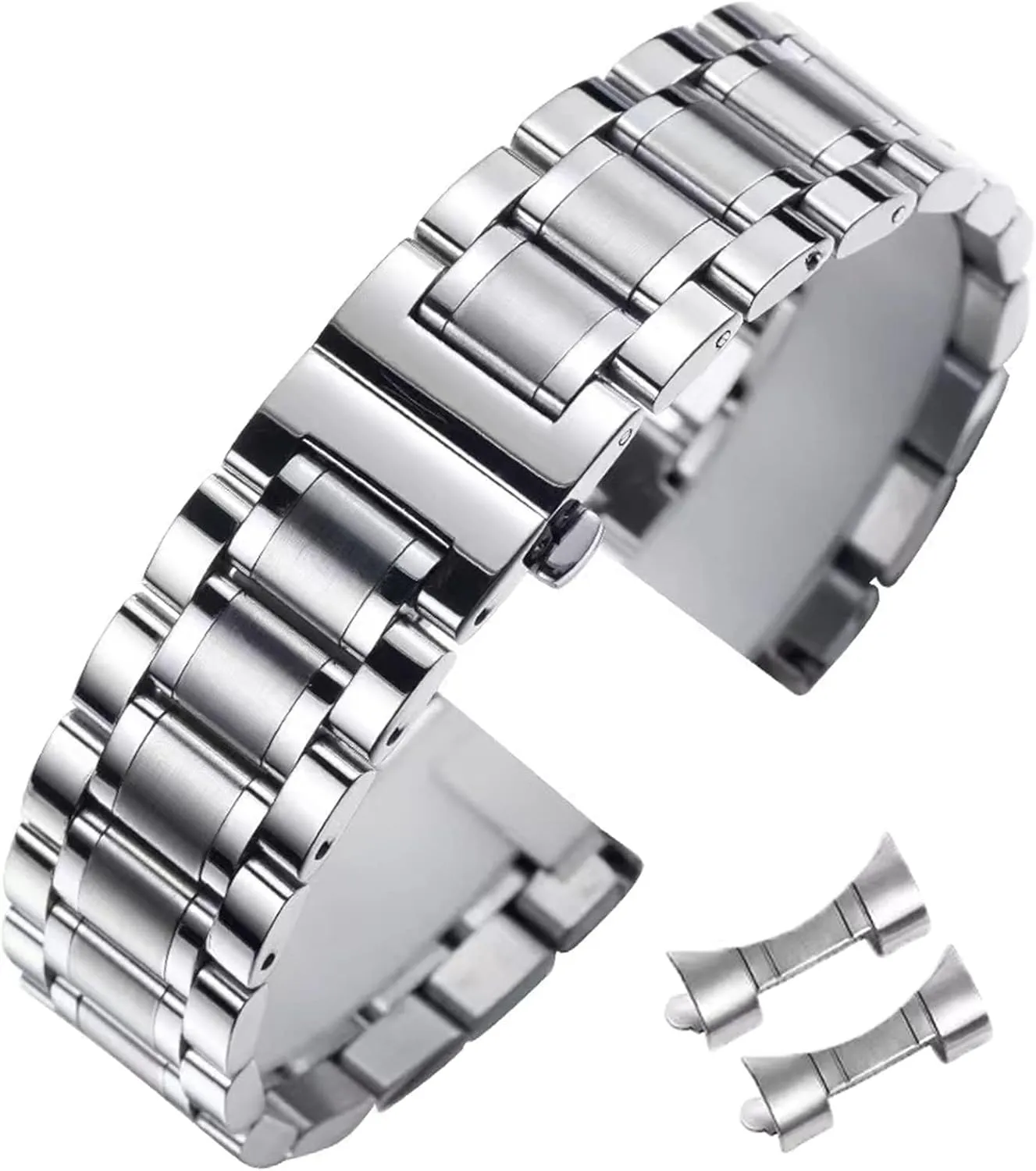 Traditional Watches Stainless Steel Watch Band 14mm 15mm 16mm 17mm 18mm 19mm 21mm 20mm 22mm 23mm 24mm Universal Metal Watch Strap Smartwatch Replacement Band cage extravagantly blaze oak pottery boon Men Women fit Most 