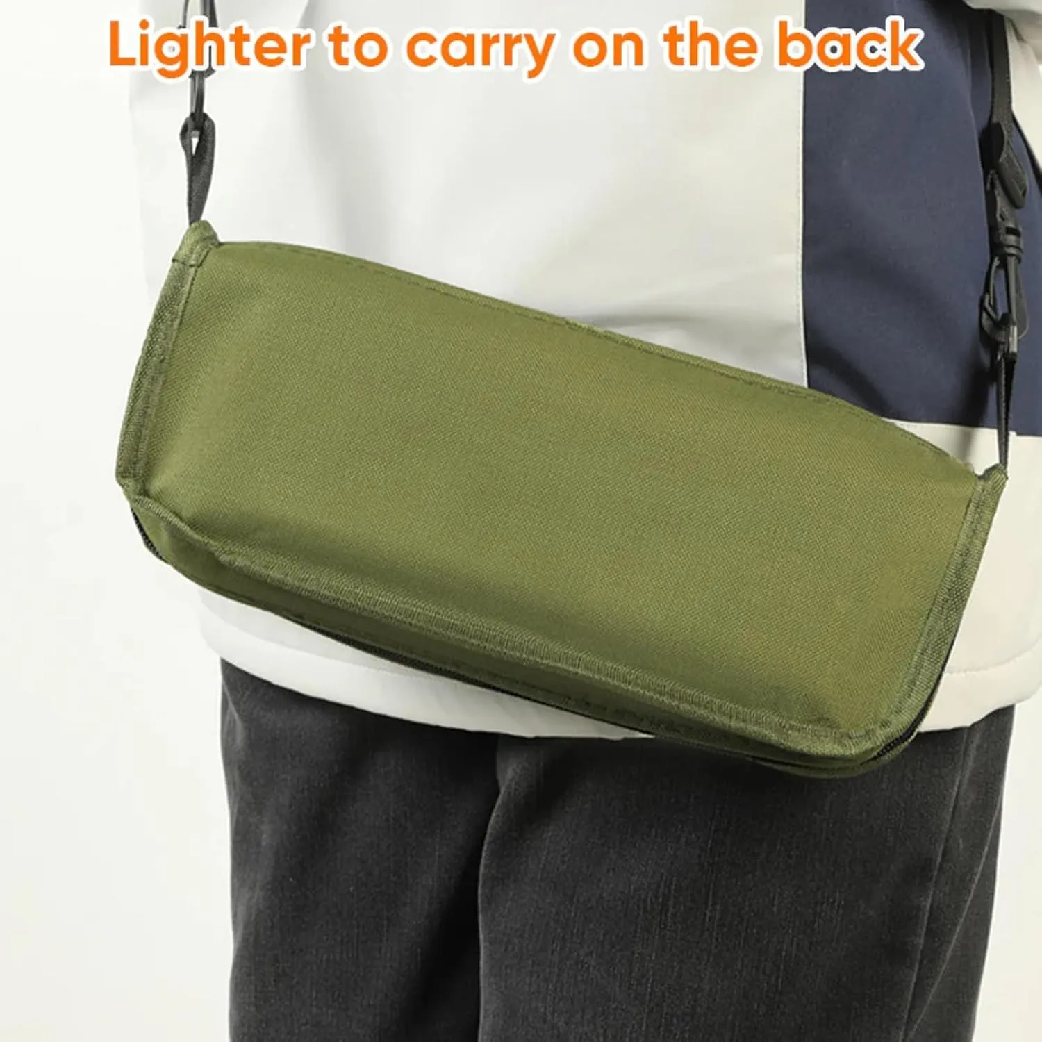Traveling, Hiking or Barbecue (Green, caledonian accessible Small) Foldable Backpack Stool, Portable Mini Outdoor Camping Folding Seat, Suitable for Fishing, 