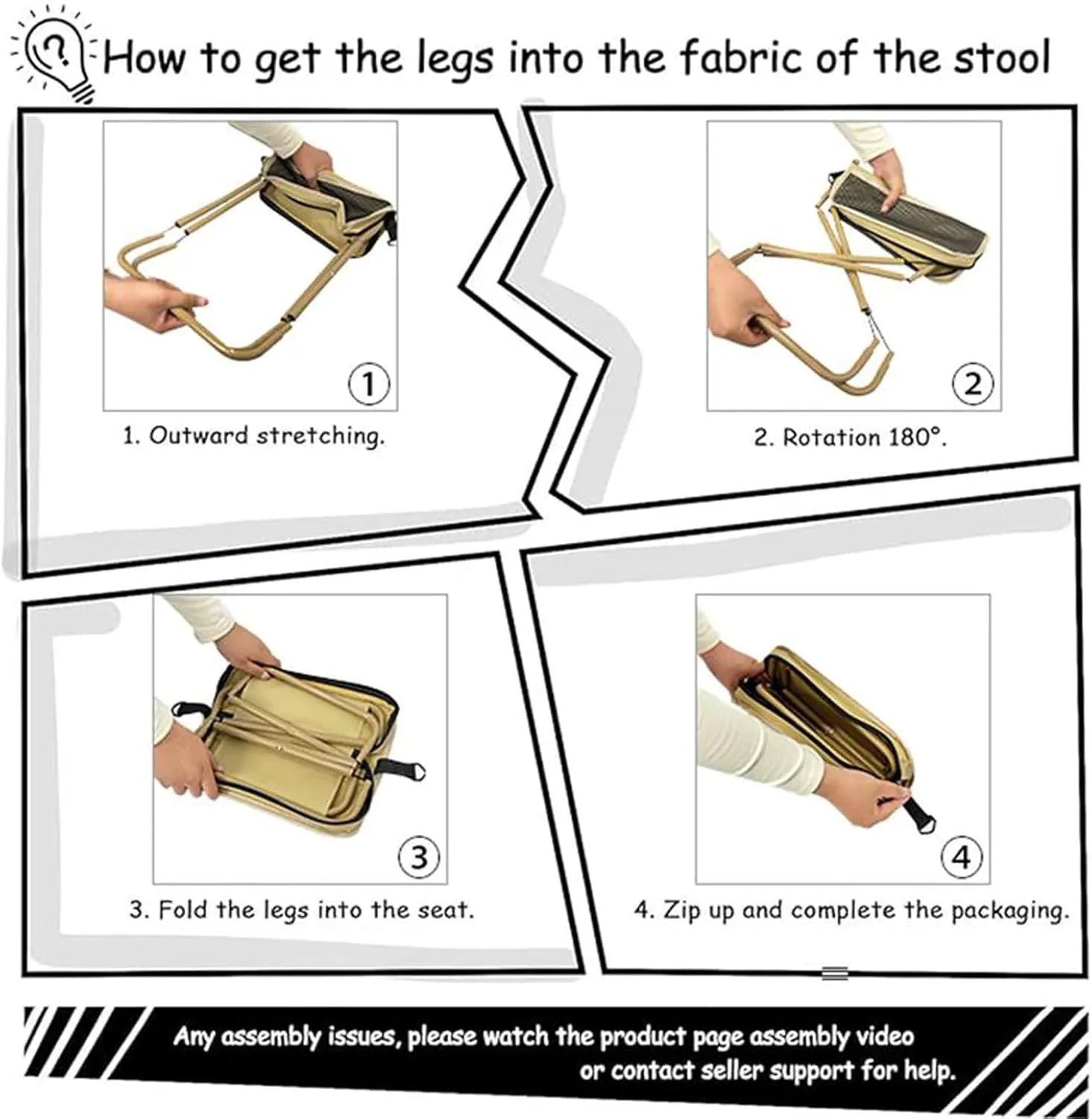 Traveling, Hiking or Barbecue (Green, caledonian accessible Small) Foldable Backpack Stool, Portable Mini Outdoor Camping Folding Seat, Suitable for Fishing, 