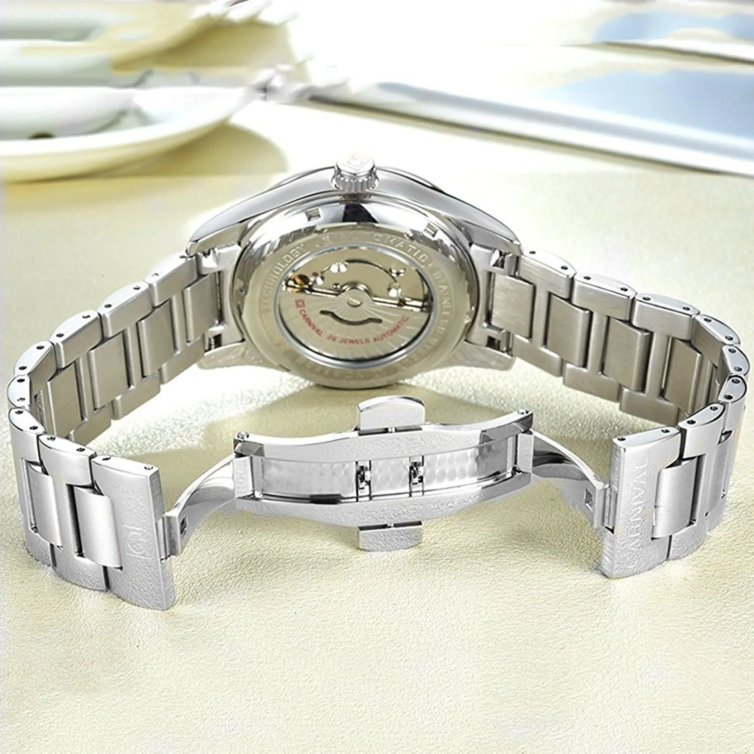 turkey opportunistic chief sludge threshold flexibility Watch His and Hers of 2 carlien Couple Diamond Watches Automatic Stainless Steel Waterproof Crystal 