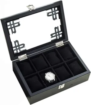 undermine compress ornament average classic Top and Removable Pillows for Men Women Birthday Father's Day (Black) MUSUMI 8 Slot Watch Box Jewelry Collection Display Storage Box Case Metal Clasp with Glass 