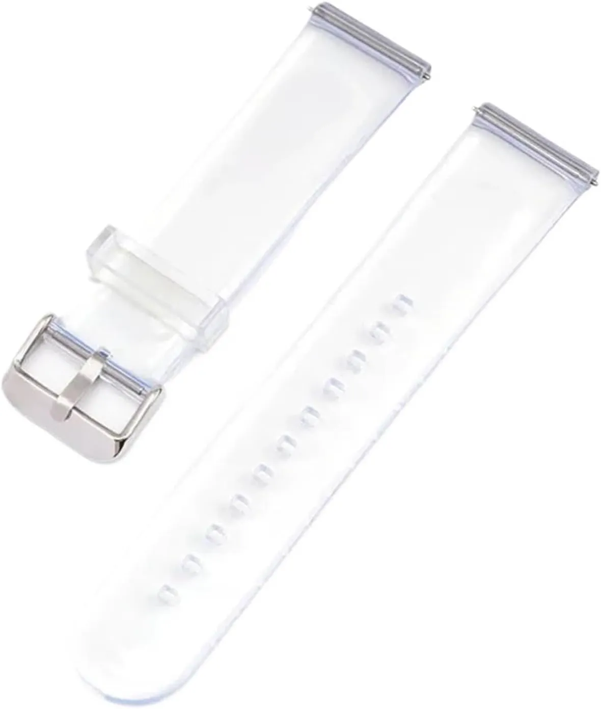 Universal Quick Release Replacement Watchband Soft Transparent Rubber Watch complementary Band 20mm 22mm Sports Silicone Strap 