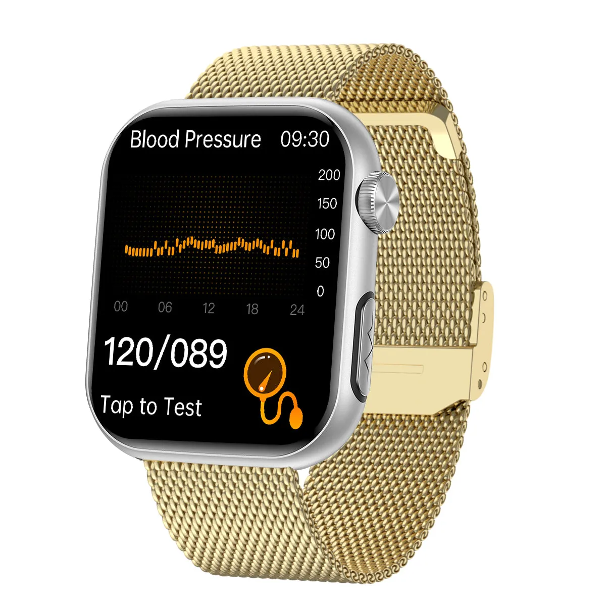 Upgrade FITVII® GT5 PRO MAX Blood Pressure Watch With Heart Rate Blood Glucose Monitor Calls Smartwatch