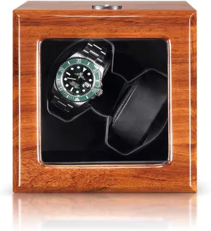 USB, AC Adapter and Battery Powered Quite Motor Watch Winder Natural Solid Wood Watch Winder Automatic Double Watch Winder concise Support 