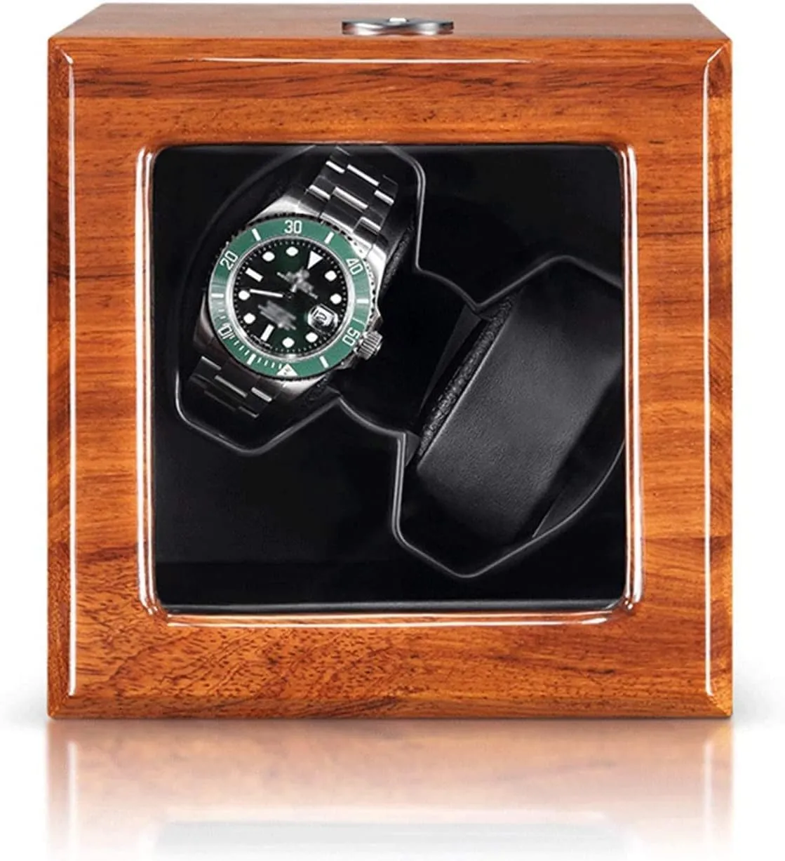 USB, AC Adapter and Battery Powered Quite Motor Watch Winder Natural Solid Wood Watch Winder Automatic Double Watch Winder concise Support 