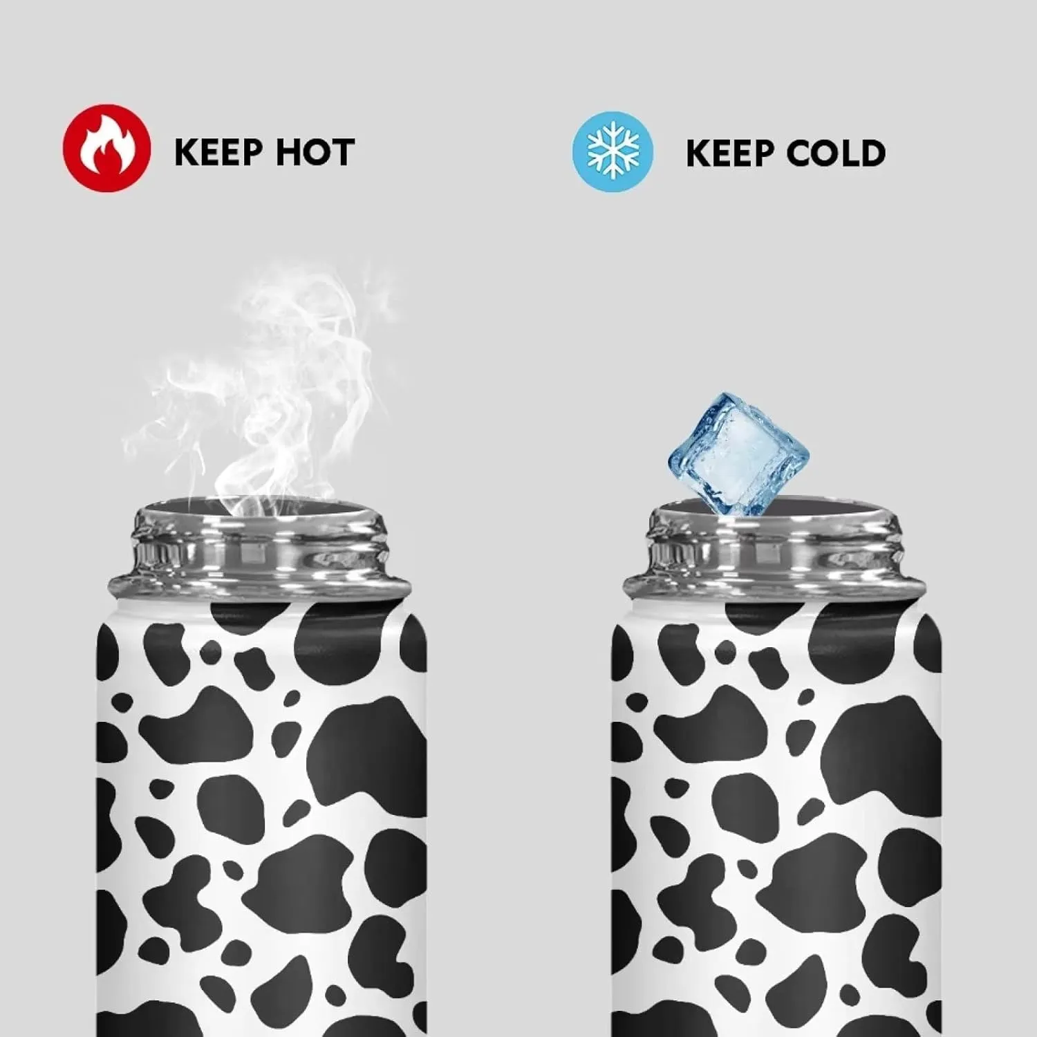 Vacuum Insulated Stainless Steel Water Bottle for Hot and Cold Drinks Stainless Steel Sports Automotive Travel Bottle for Outdoor Sports Cow canopy overhaul derrick Grain 