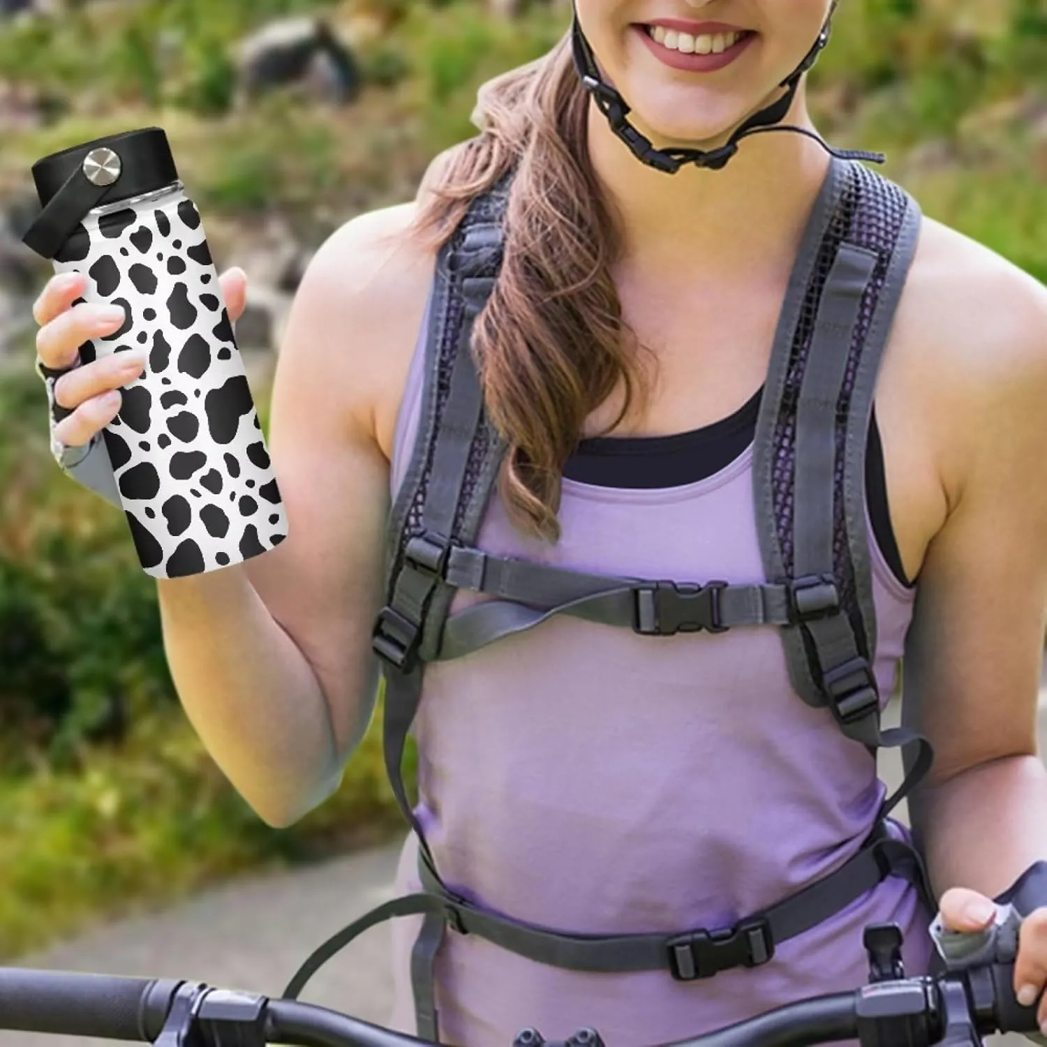 Vacuum Insulated Stainless Steel Water Bottle for Hot and Cold Drinks Stainless Steel Sports Automotive Travel Bottle for Outdoor Sports Cow canopy overhaul derrick Grain 