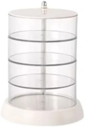vegetable Box Transparent Watch Jewelry Display Box Jewelry Storage Box Watches Box(M18.5cm) Watch Box Plastic Watch Storage Box Multi-Layer Rotating Watch 