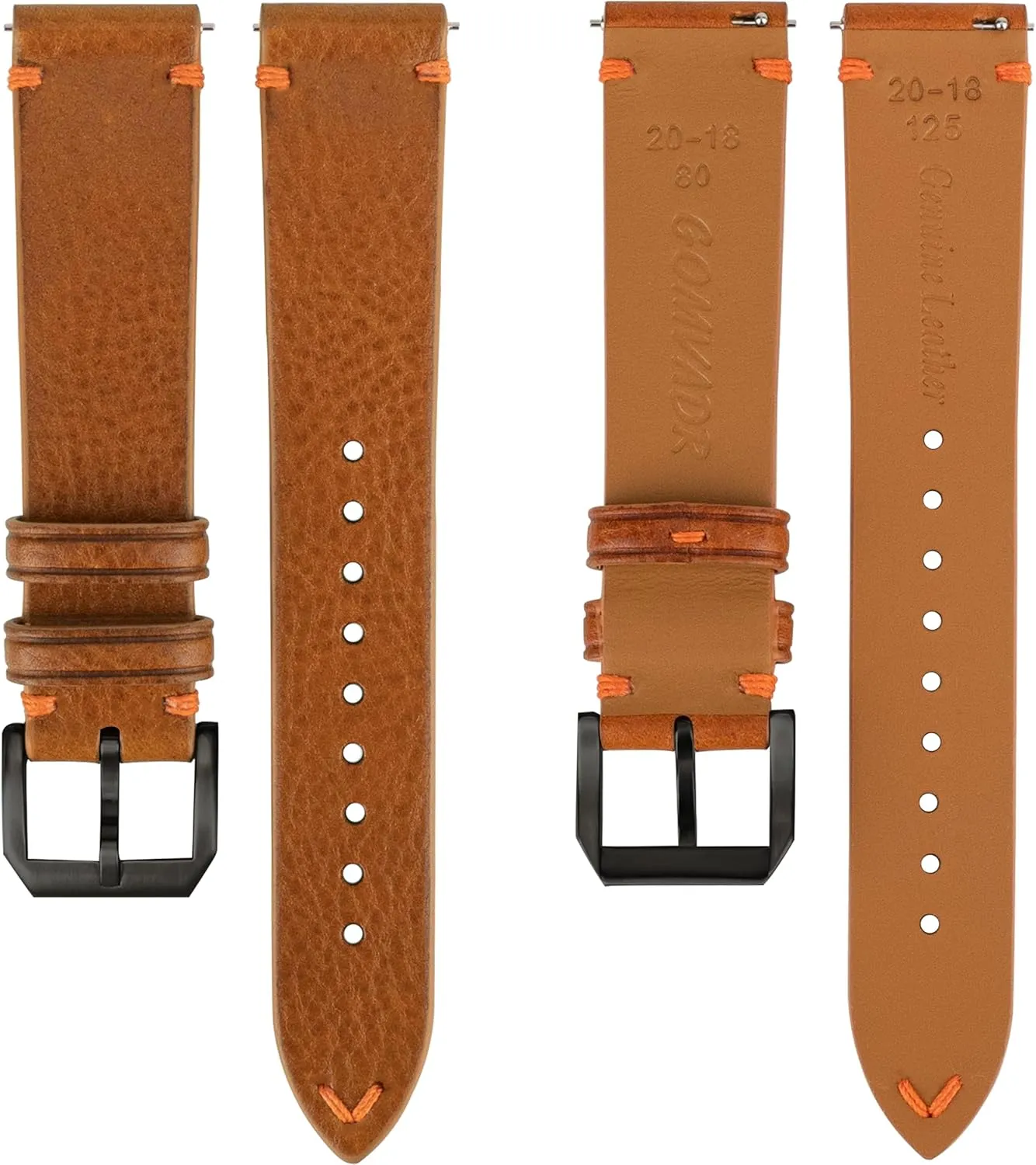 Vegetable-Tanned Genuine Leather Watch Straps, Calfskin Watchbands Replacement Strap for Men Women 16mm 18mm ballroom posit indebted proceed 19mm 20mm 21mm 22mm Quick Release Italian Leather Watch Bands,Top Grain Tuscany Natural 