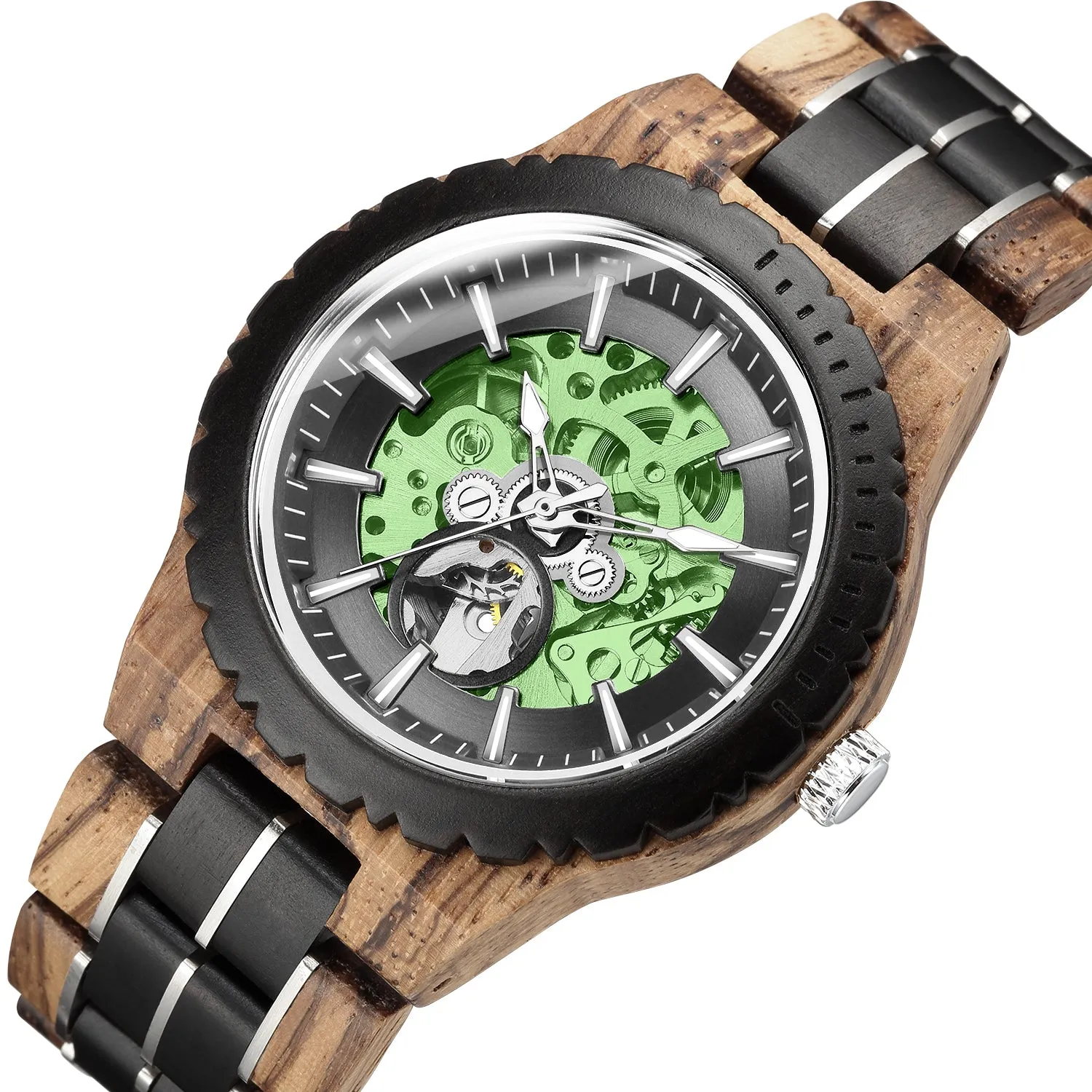 VERDANTIX - Men Wood Watch Automatic Mechanical