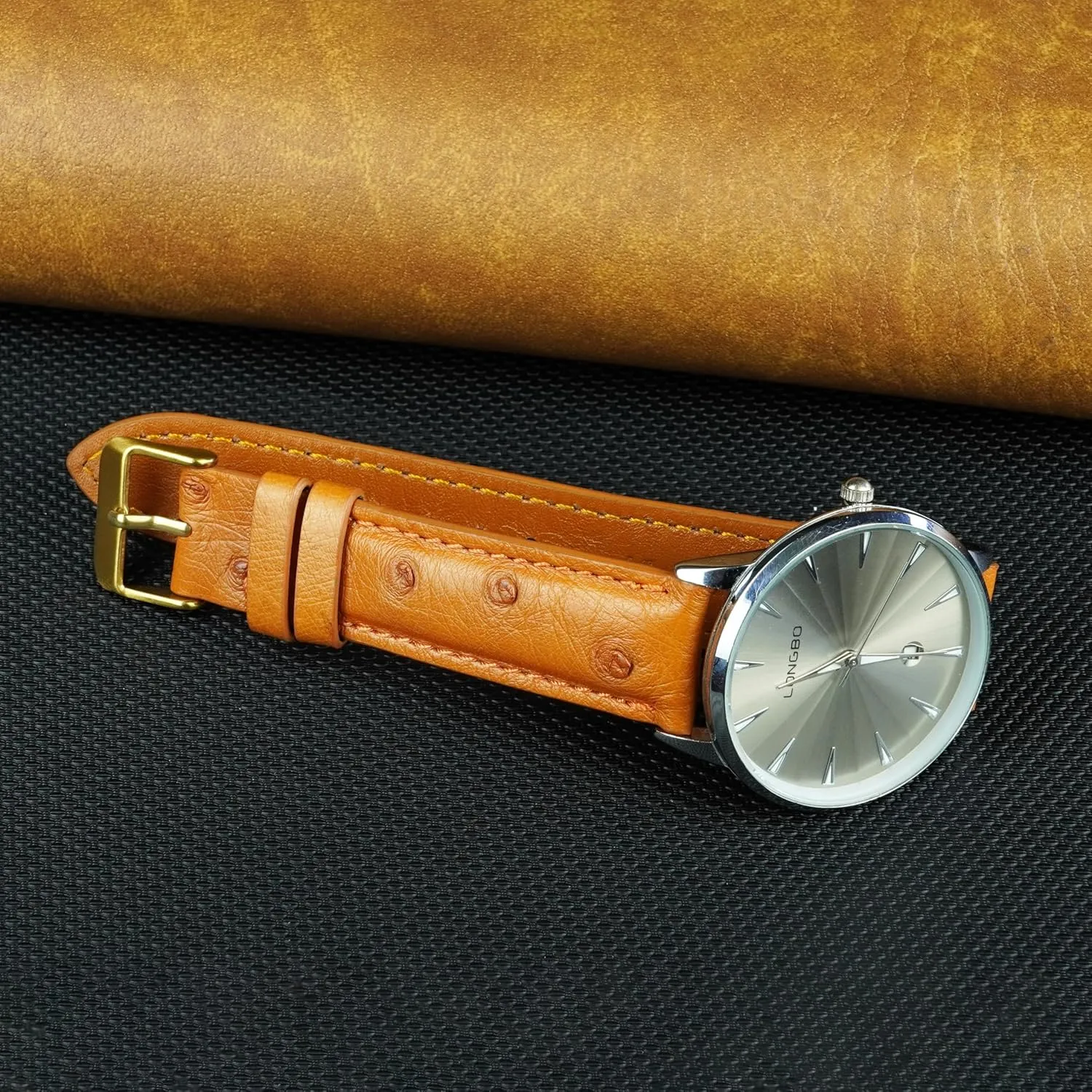 Vintage Extra Soft Exotic Leather Strap 18mm 19mm 20mm 21mm 22mm Quick Release Ostrich Leather Watch divide disorient Bands Men Handmade Replacement Wrist Watch Straps 