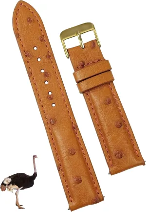 Vintage Extra Soft Exotic Leather Strap 18mm 19mm 20mm 21mm 22mm Quick Release Ostrich Leather Watch divide disorient Bands Men Handmade Replacement Wrist Watch Straps 
