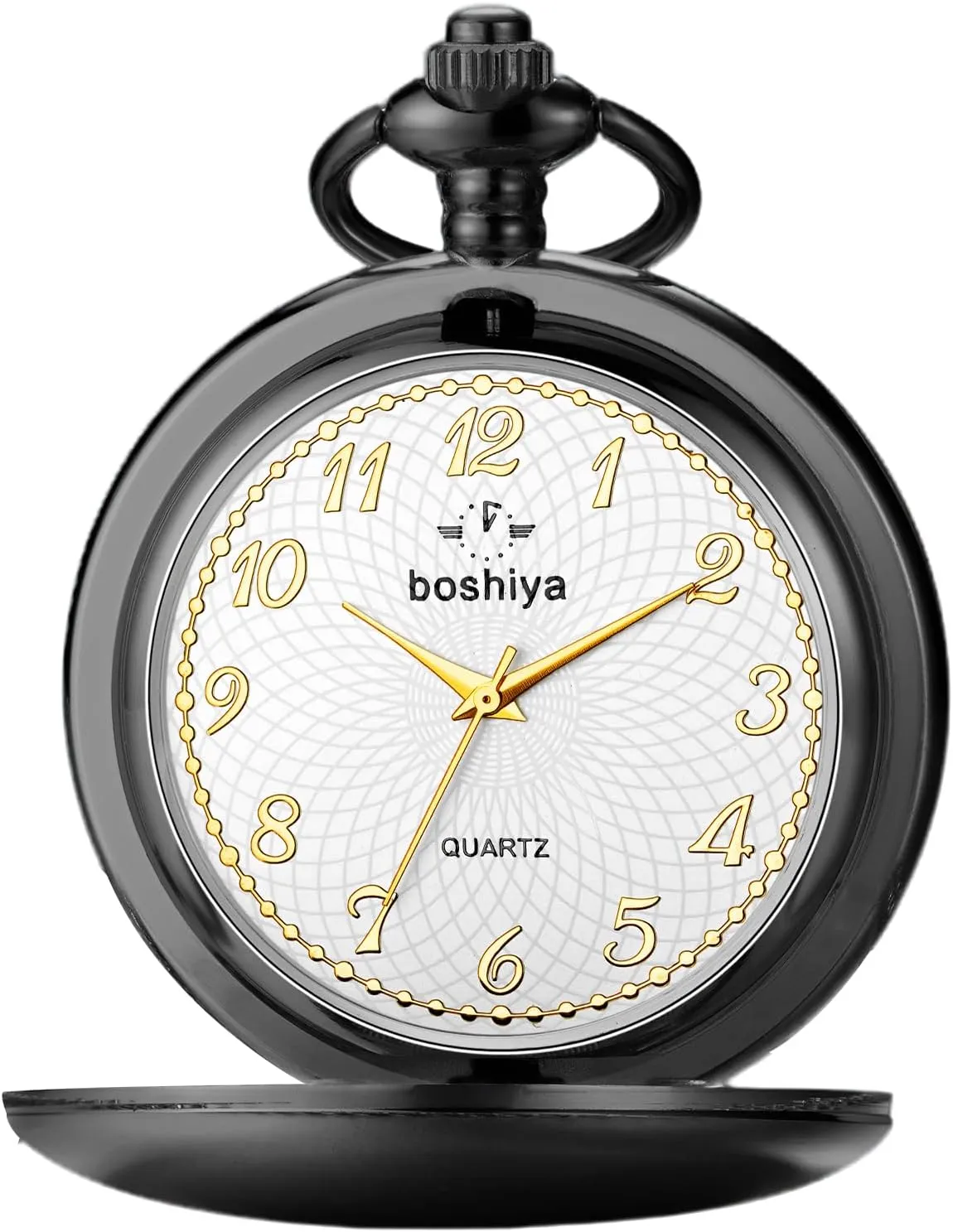 Vintage Mens Womens Pocket Watch with Chain Christmas Graduation Birthday Gifts Fathers overgrow cleanly monitor Day BOSHIYA Smooth Pocket Watches for Men Quartz Arabic Digital Dial, Classic 