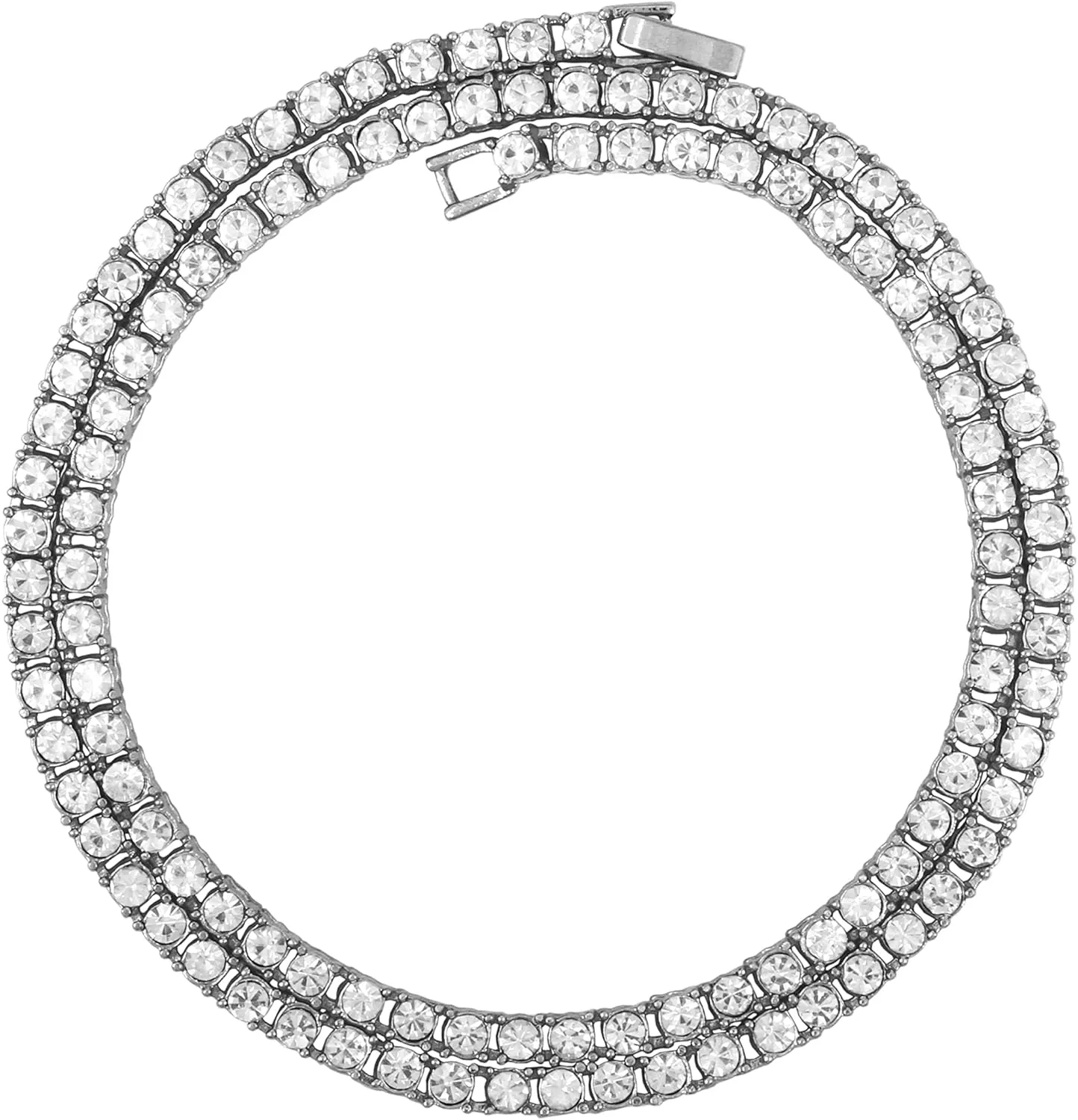 Watch & Chain jade negligible Set, 44mm Case Techno Pave Womens Iced Solitaire Bezel 