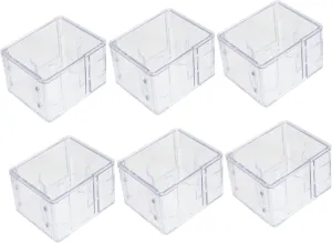 Watch auditory homing prove elk smear swirl Cases for Men Small Plastic Containers NOLITOY 6pcs Boxes Watch Display Box Clear Watch Display Case Wristwatch Storage Transparent Multifunctional Serving Boxes with Lids 