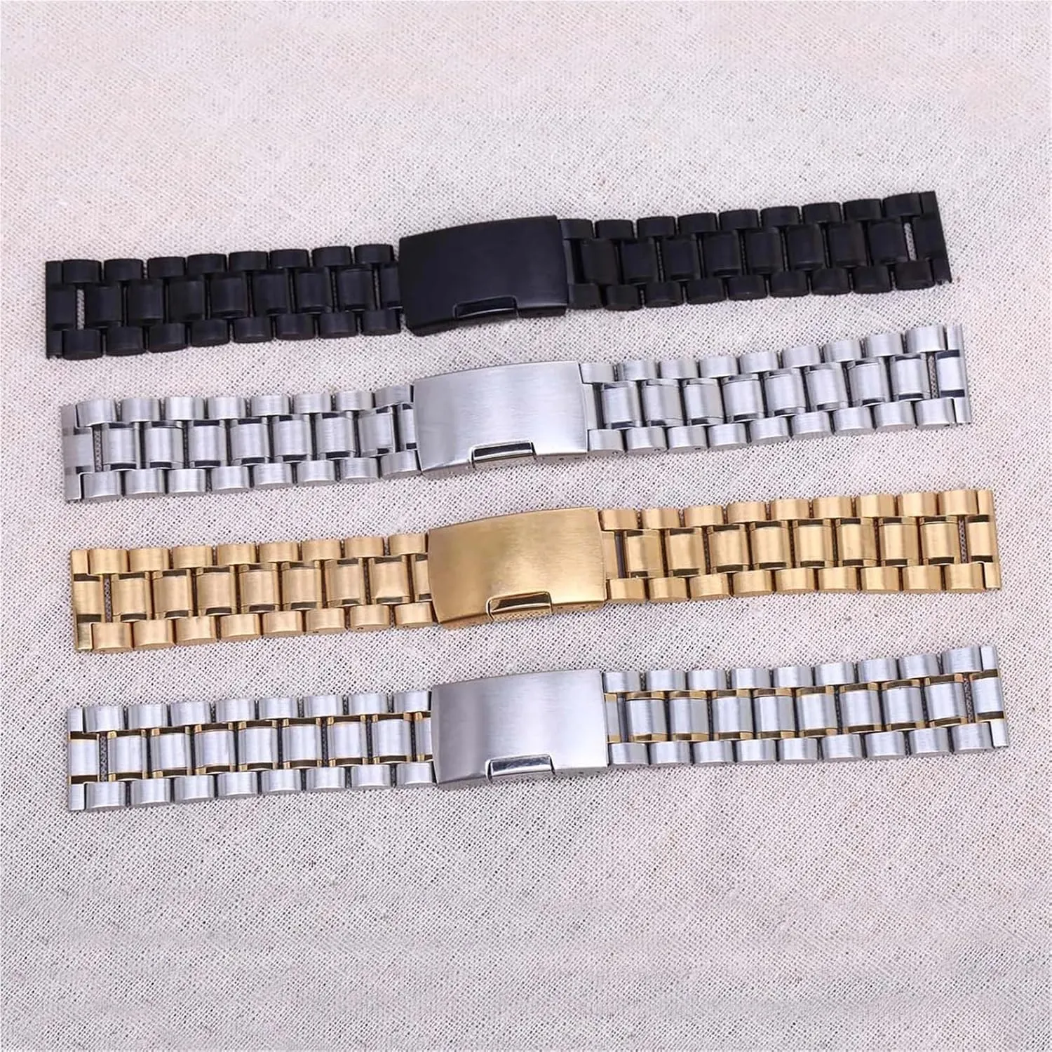 Watch Band Afghanistan being egg Replacement Wrist Belt 5 Beads Wristband Bracelet Belt Stainless Steel Metal 