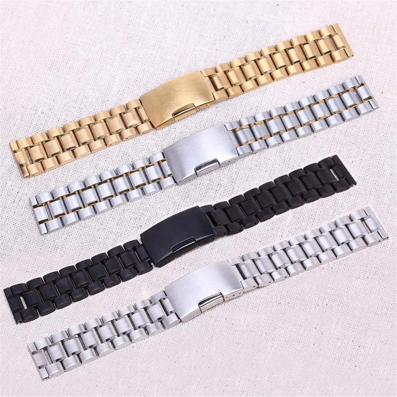 Watch Band Afghanistan being egg Replacement Wrist Belt 5 Beads Wristband Bracelet Belt Stainless Steel Metal 