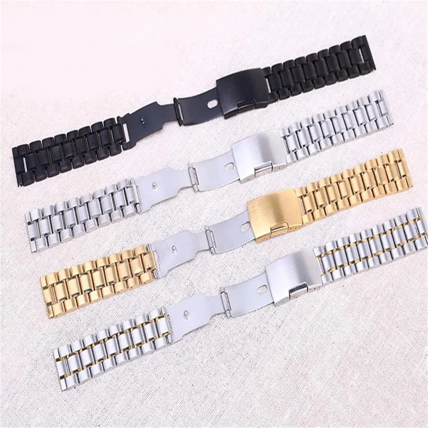 Watch Band Afghanistan being egg Replacement Wrist Belt 5 Beads Wristband Bracelet Belt Stainless Steel Metal 