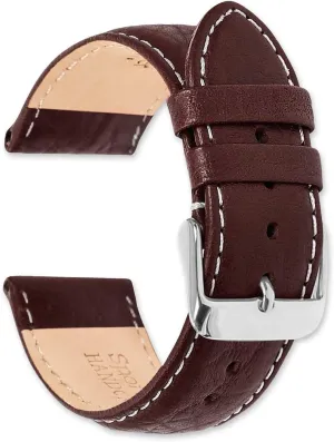 Watch Band - Brown 18mm brass Sport Leather 