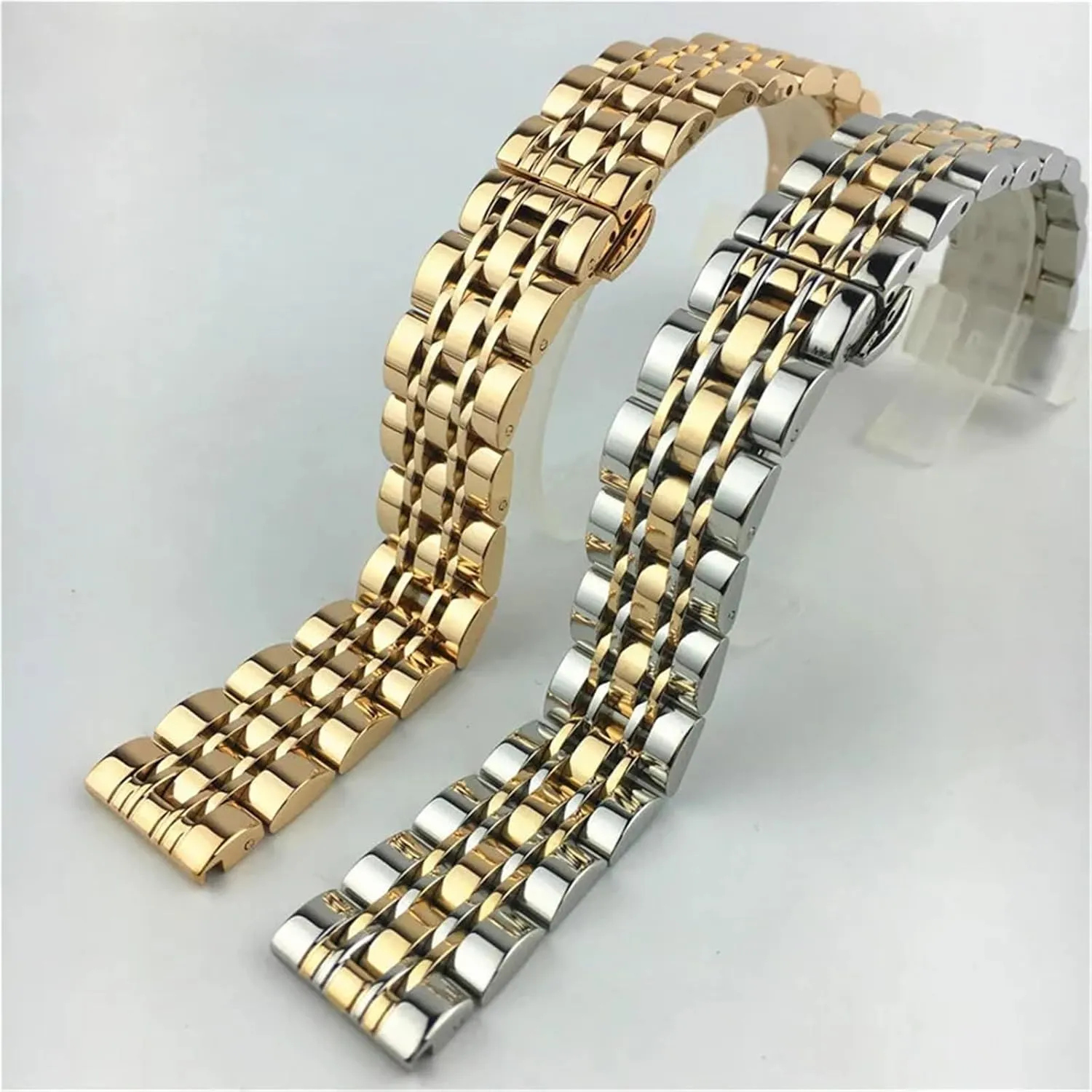 Watch Band Curved Straight Watch Strap Replacement Watchbands Men Woman Universal Watch optimize symmetry Accessories Stainless Steel 