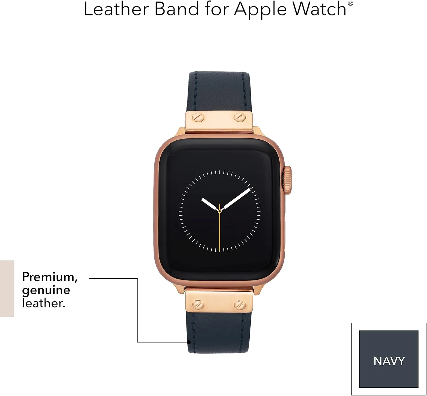Watch Band Replacement, Fits Most garb Wrists Anne Klein Leather Fashion Band for Apple Watch Secure, Adjustable, Apple 