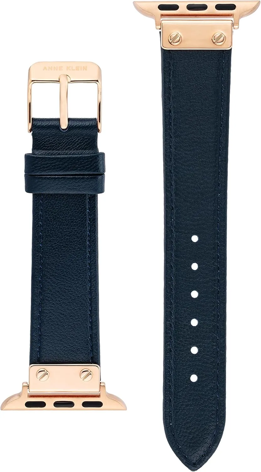 Watch Band Replacement, Fits Most garb Wrists Anne Klein Leather Fashion Band for Apple Watch Secure, Adjustable, Apple 