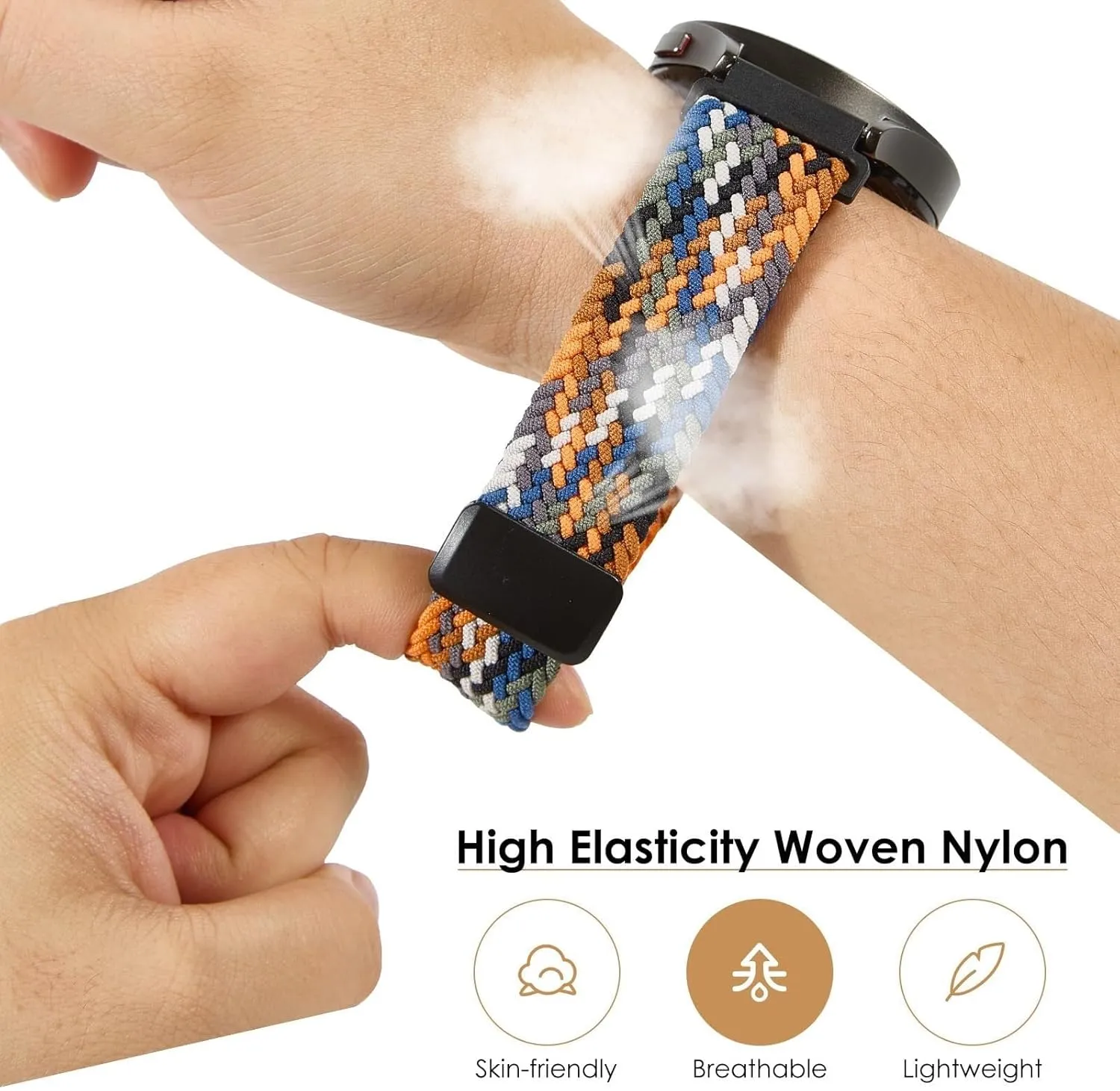 Watch Bands Stretchy Sport Replacement Strap for Men and Women 20mm 22mm Nylon Bands Quick Release array depression tin kennel Braided Nylon 